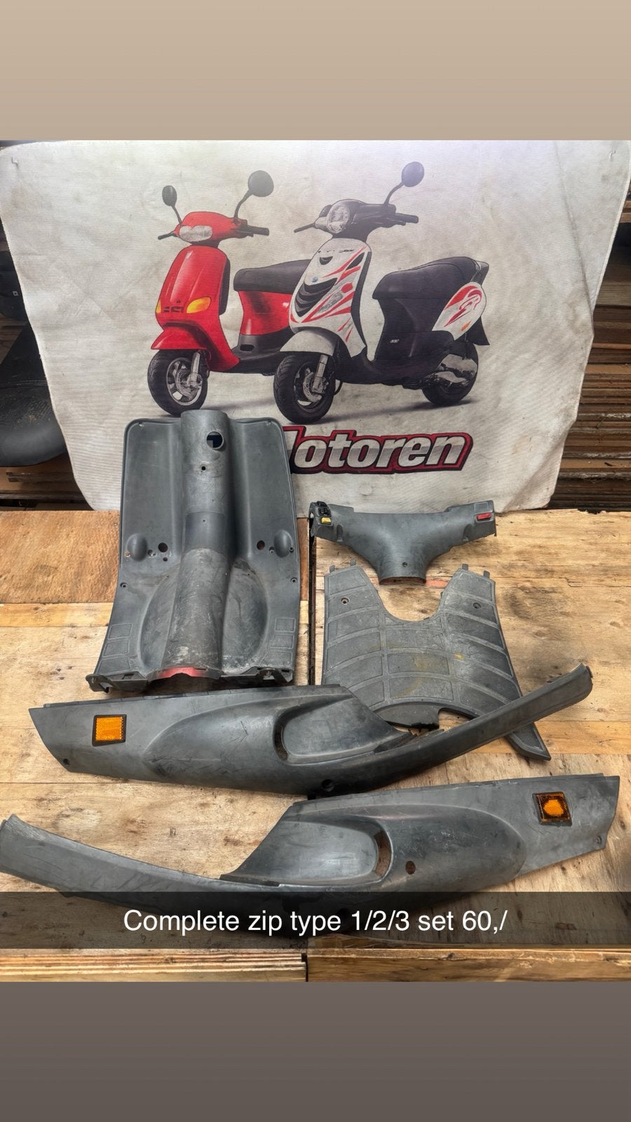 Zip type binnekappenset, Ophalen of Verzenden, Zo goed als nieuw, Piaggio