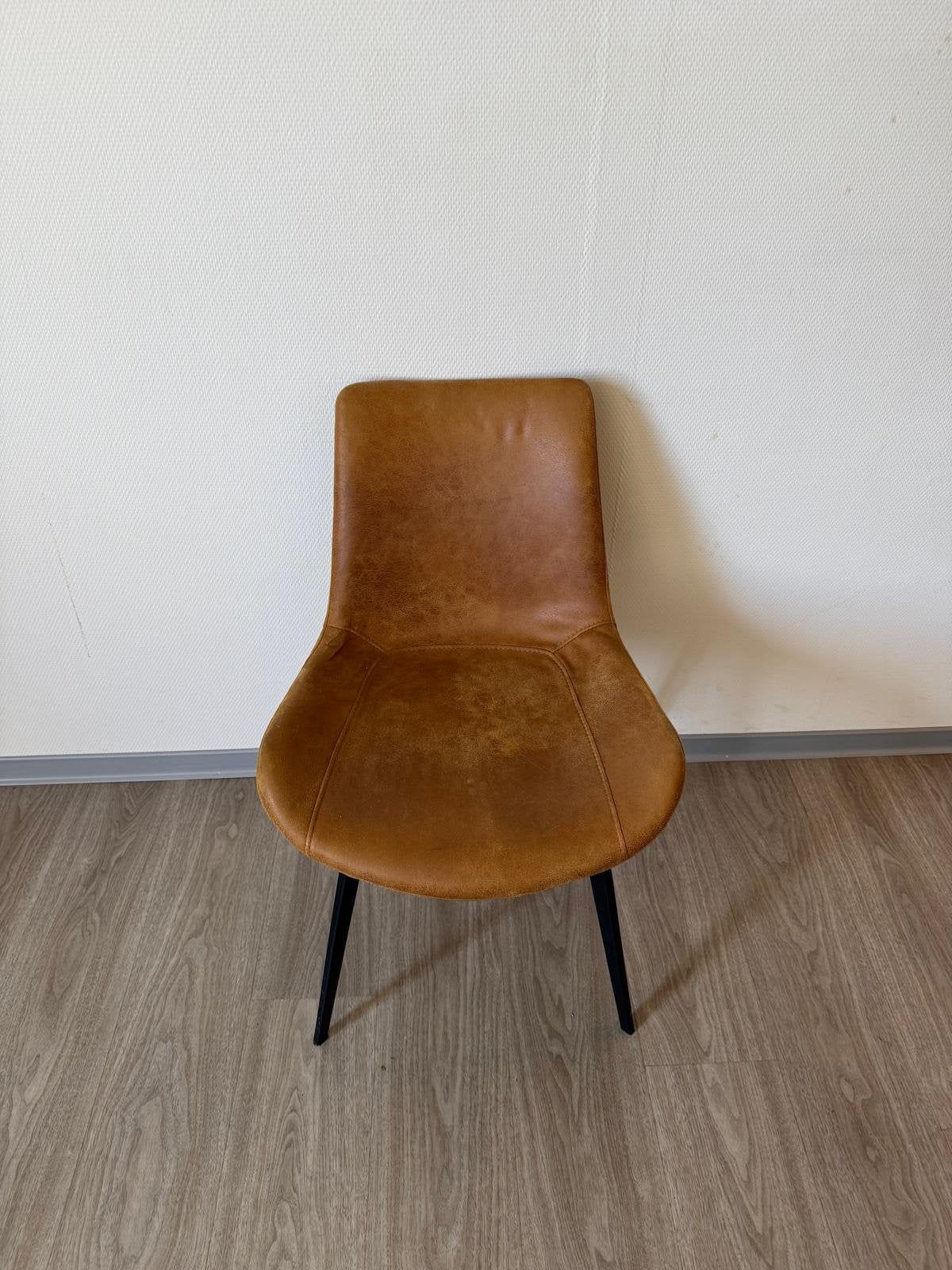 Nette bruine cognac eetkamerstoel, Ophalen, Zo goed als nieuw, Bruin, Eén