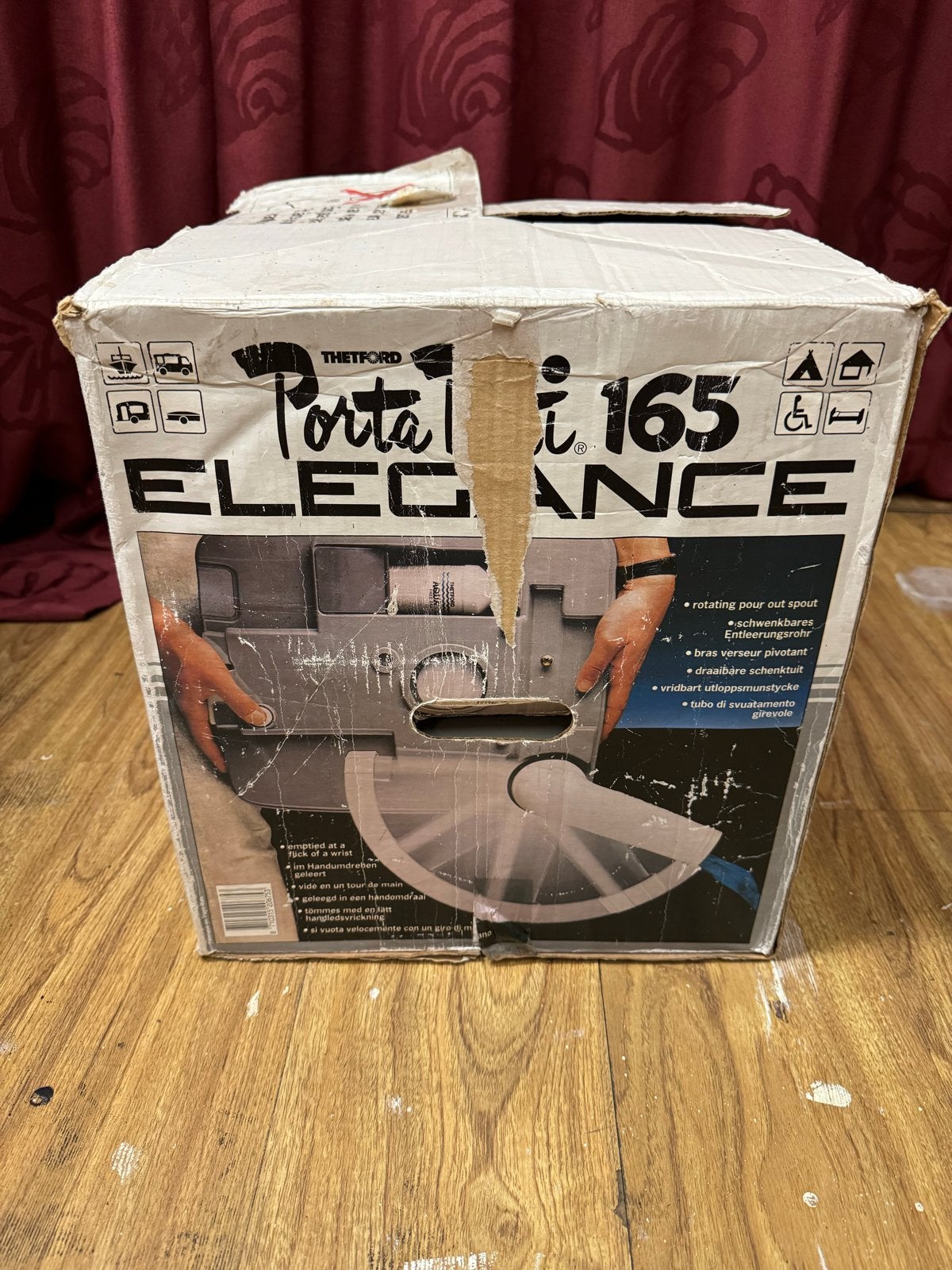 Thetford Porta Potti 165 Hoog Model + Vloeistoffen, Ophalen, Zo goed als nieuw