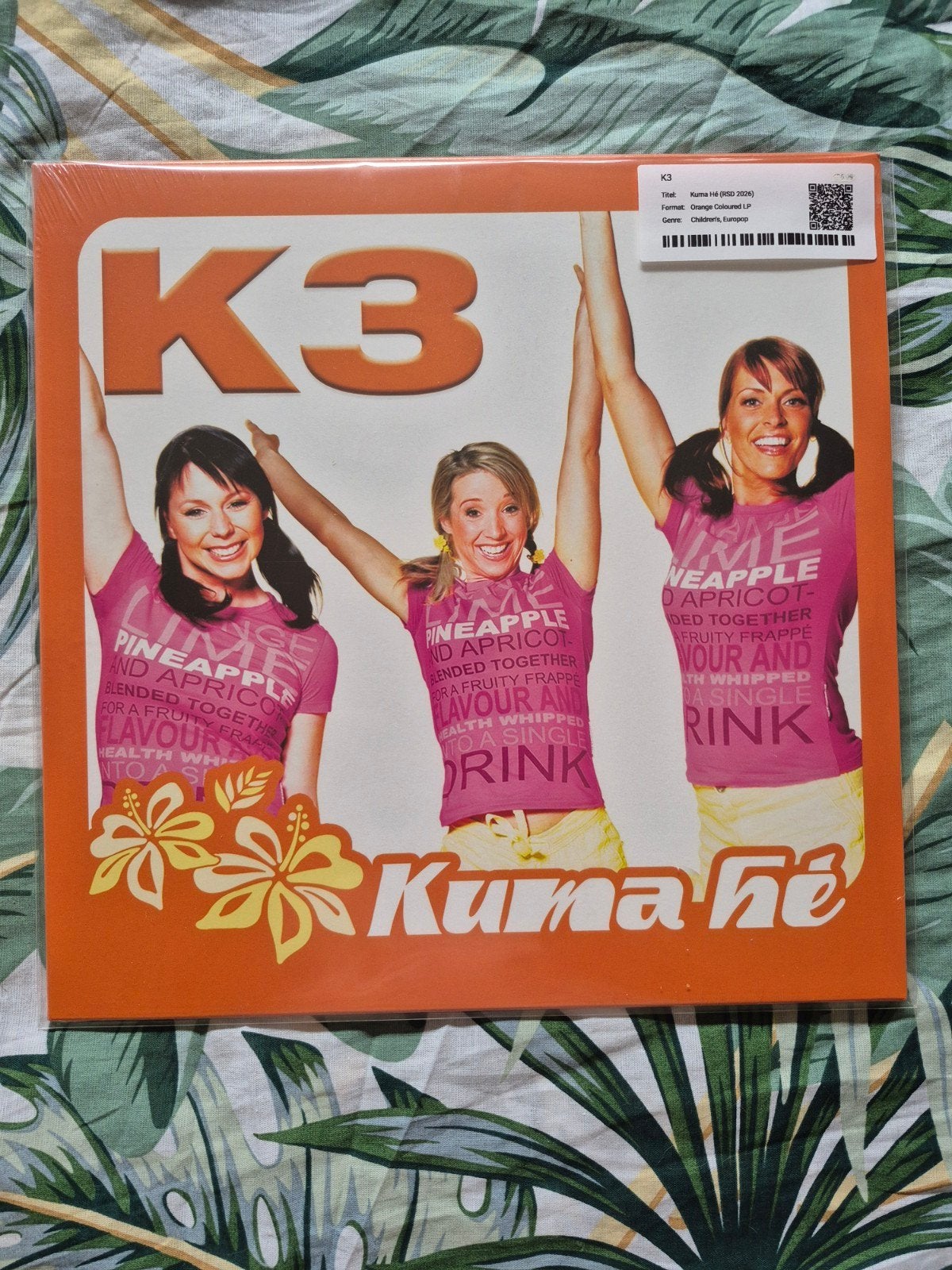 Gesealde oranje vinyl "Kuma he" van K3 originals, Cd's en Dvd's, Verzenden, Nieuw in verpakking, 12 inch, Levenslied of Smartlap