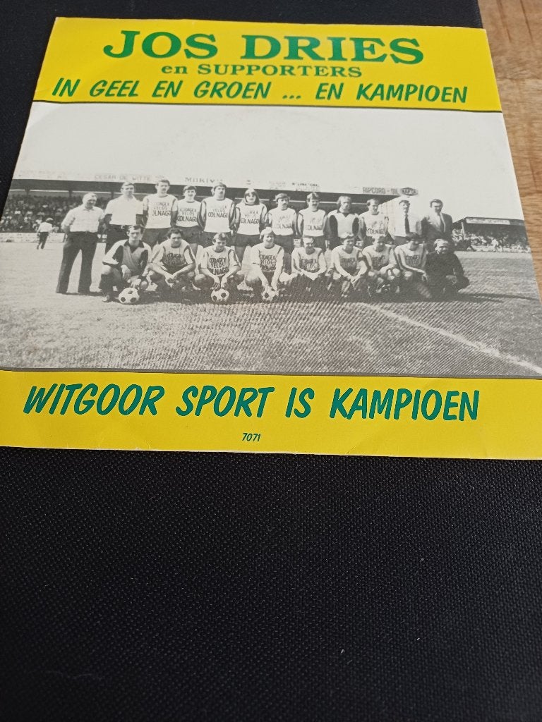 278 Single Jos Dries en supporters – In geel en groen en, 7 inch, Ophalen of Verzenden, Zo goed als nieuw, Overige typen