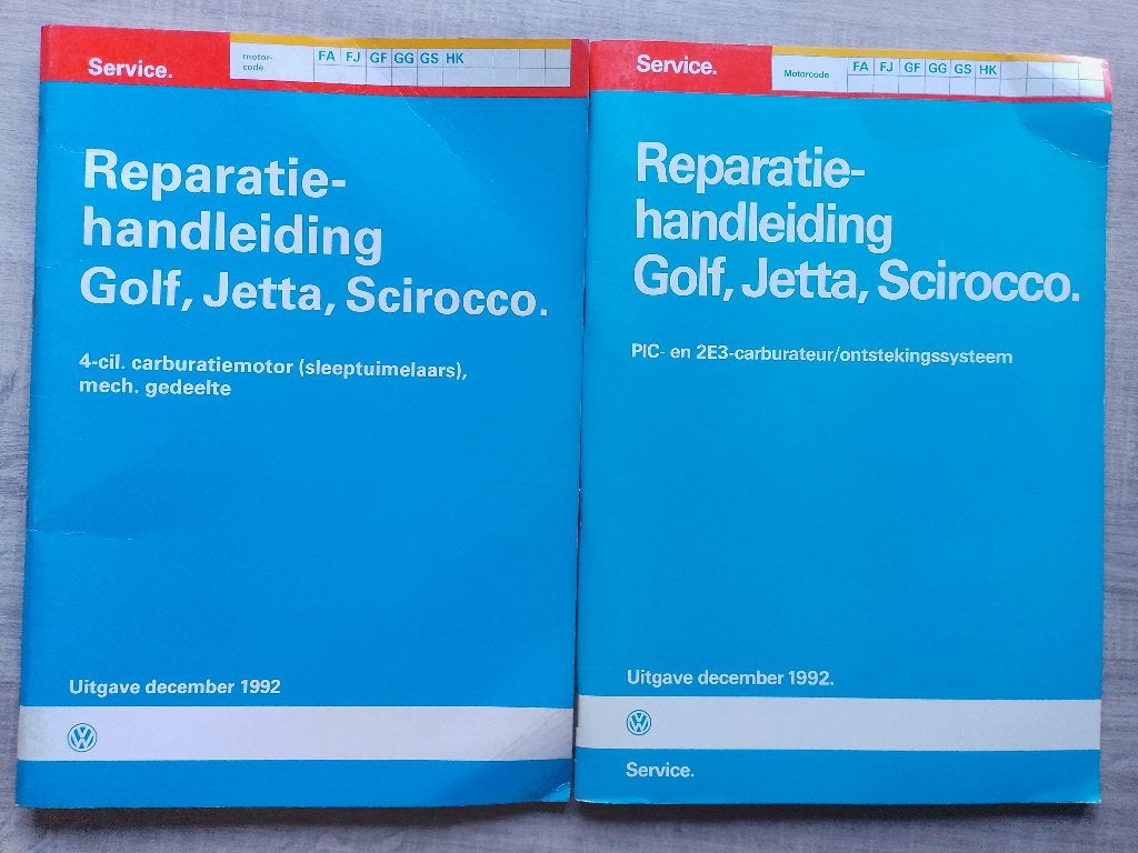 Vw Golf 1 Jetta 1 dealer werkplaatsboeken carburateurmotor, Ophalen of Verzenden, Gelezen, Volkswagen