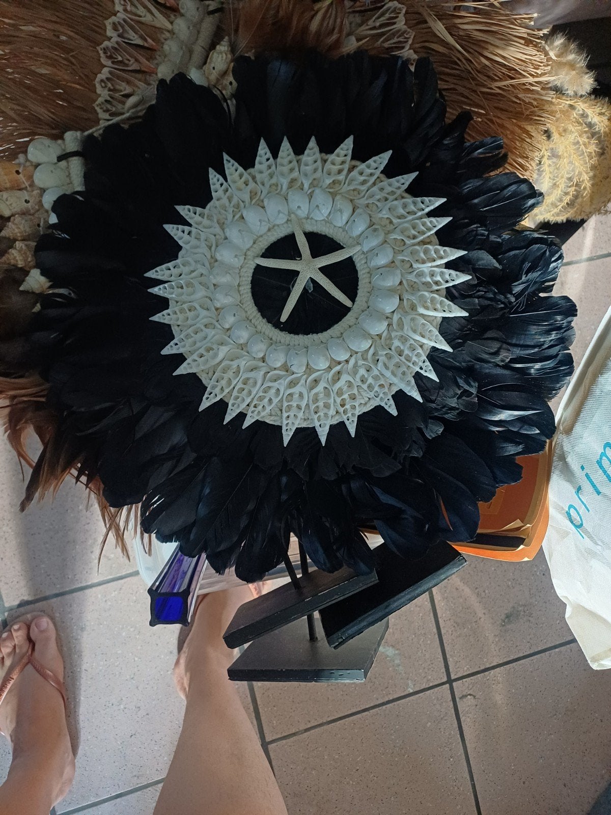 Decoratieve Juju Hat / Wanddecoratie met veren, Meerkleurig, Boho, Nieuw, Ophalen of Verzenden