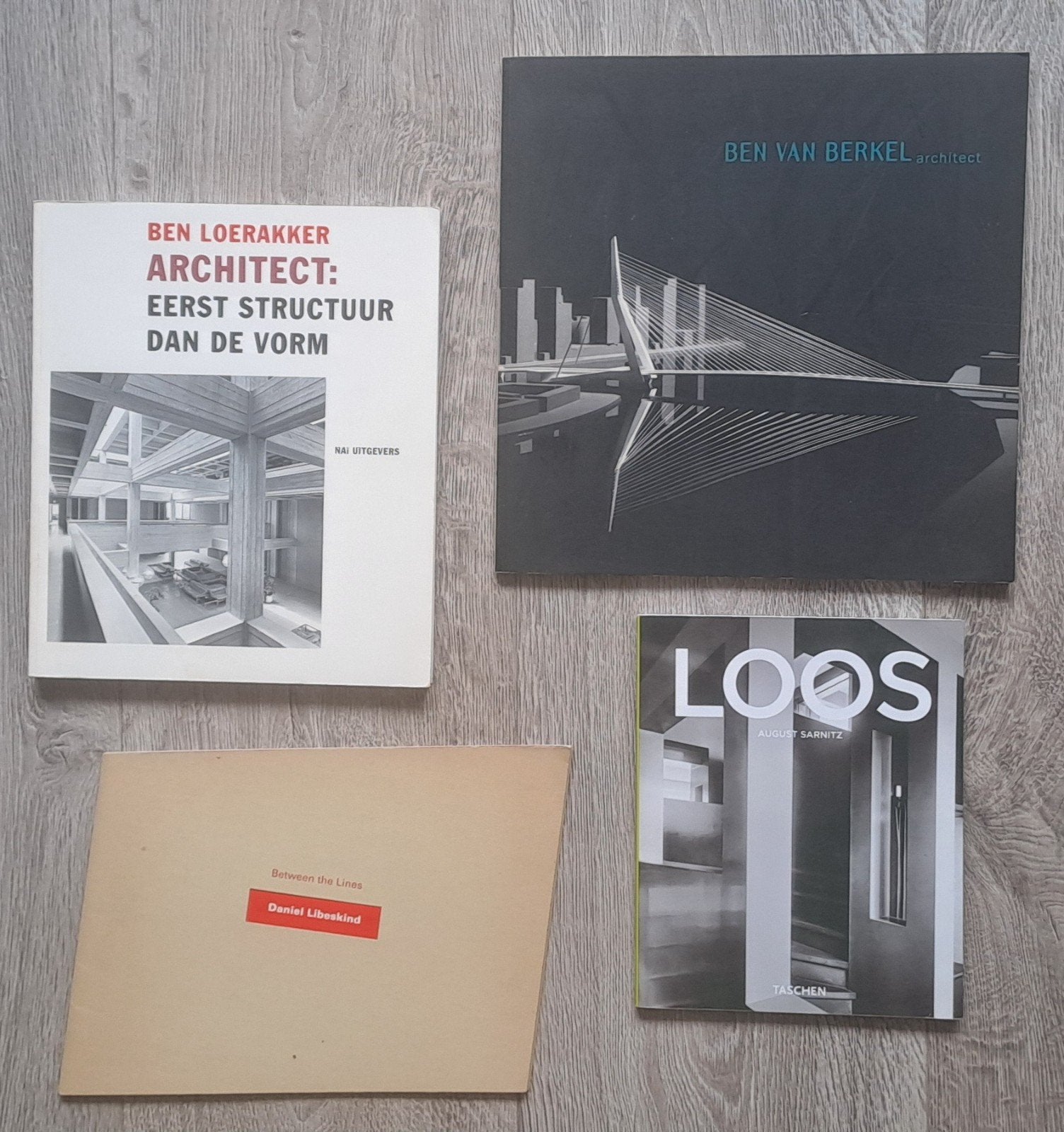 Loos, Libeskind, Ben Loerakker en Ben van Berkel, Ophalen of Verzenden, Zo goed als nieuw, Architecten