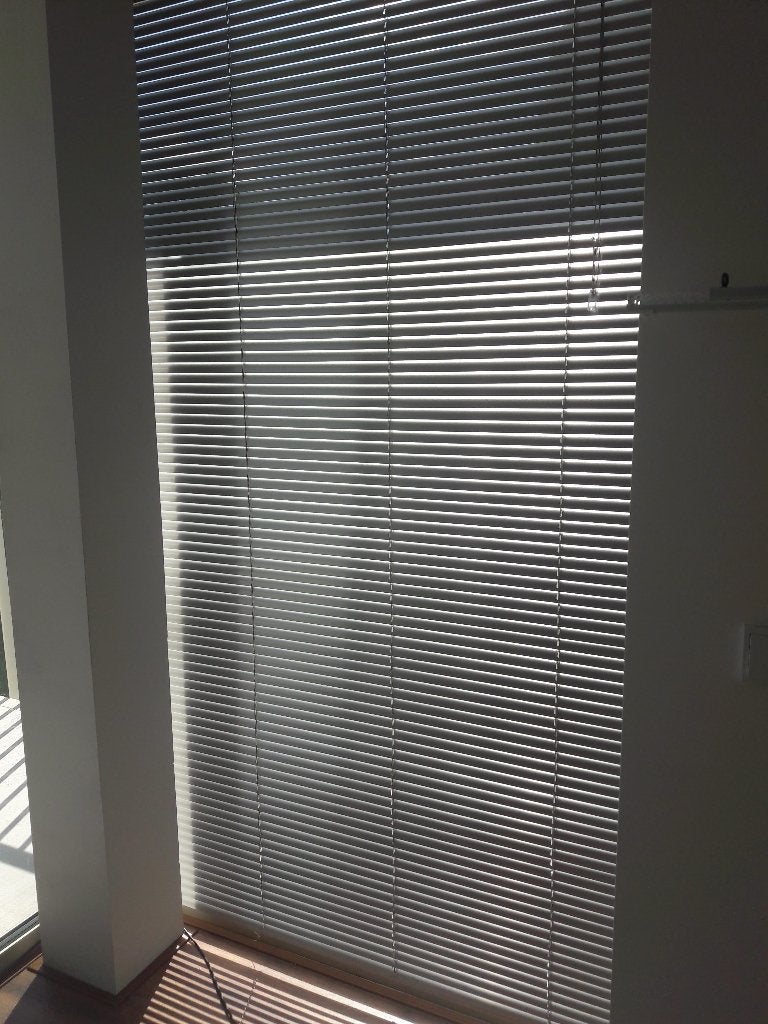 Zilverkleurige aluminium jaloezie van 140 cm x 250 cm, Ophalen, Verduisterend, Kwantum, Metaal