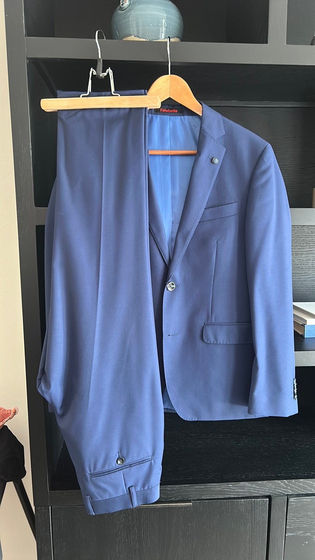 Heren kostuum (pak), Ophalen of Verzenden, Zo goed als nieuw, Maat 46 (S) of kleiner, Blauw