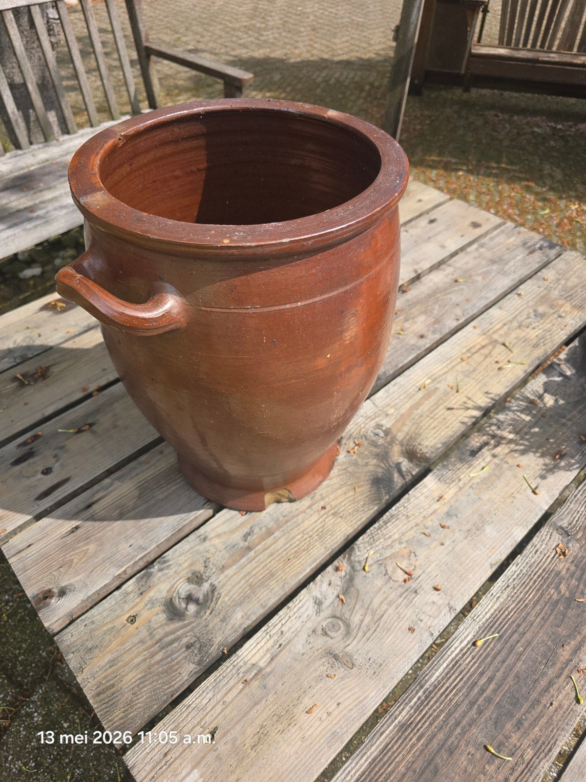 Keulse pot Vintage Aardewerk Bloempot met Handvatten, Ophalen