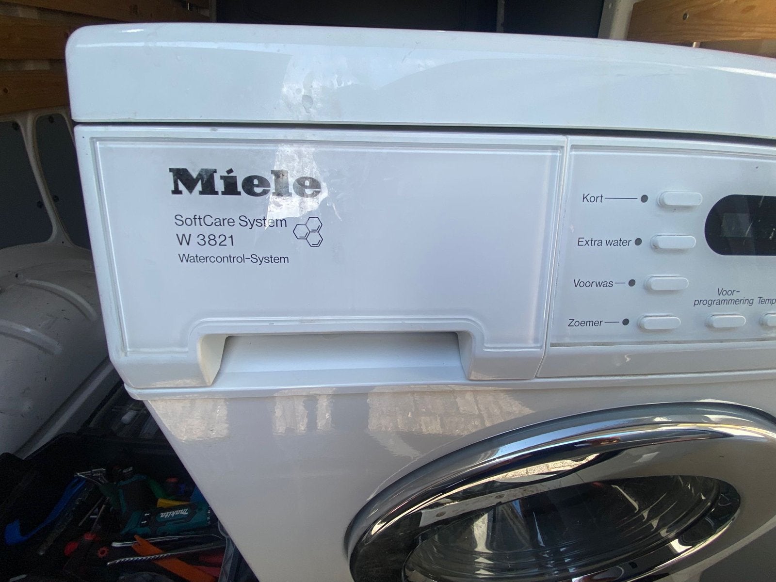 Miele W 3821 SoftCare System Wasmachine, Ophalen, Gebruikt, Voorlader, Kort programma
