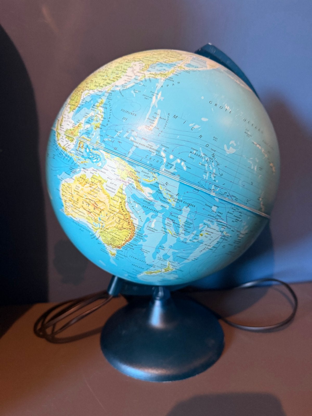 Verlichte Wereldbol - Educatief en Decoratief, Ophalen, Gebruikt, Kunststof, Draaibaar