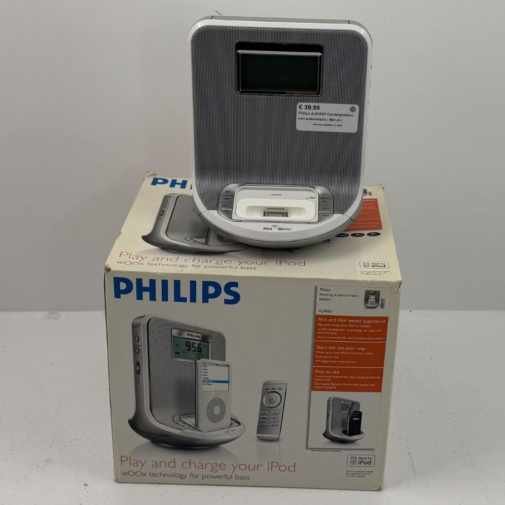 Philips AJ5300D Dockingstation met wekkerradio | Met ab |, Digitaal, Dordrecht@usedproducts.nl, Toulonselaan 72, Ophalen of Verzenden