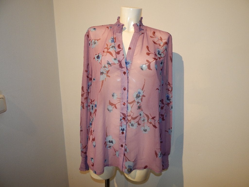 Studio Anneloes mooie bloemen blouse roze paars XL