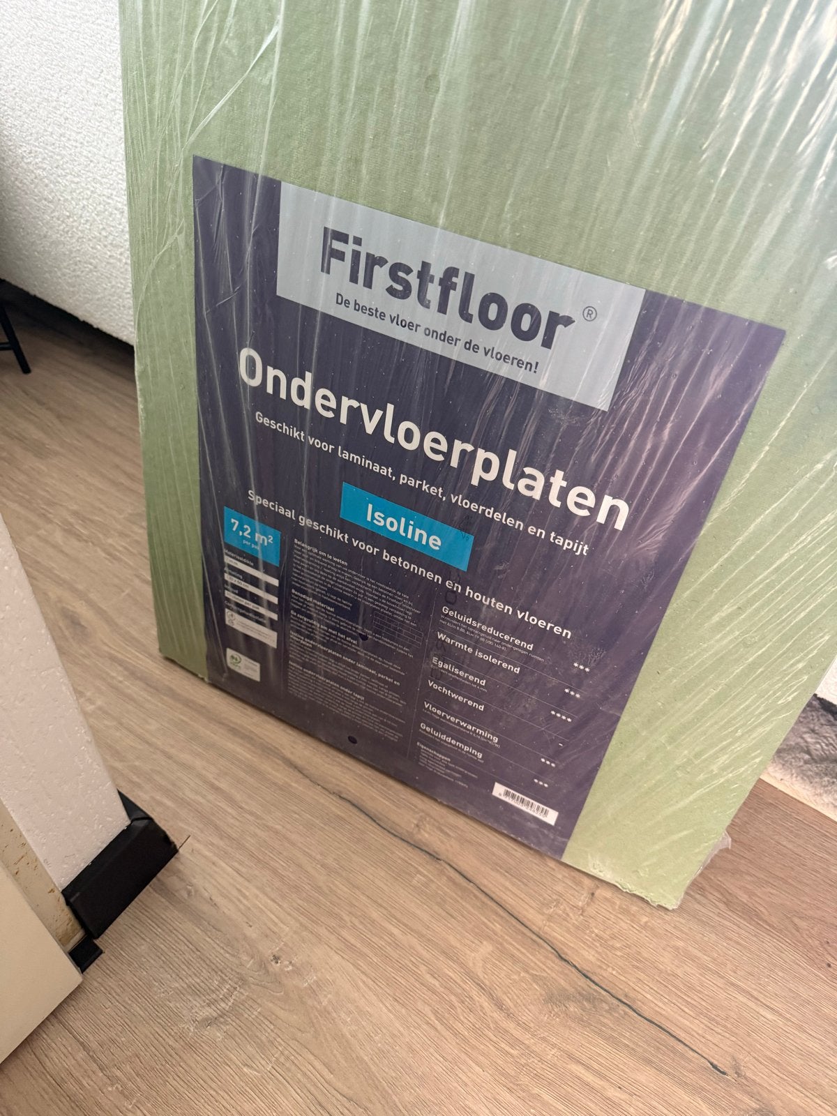 Firstfloor Ondervloerplaten Isoline 7,2 m², Doe-het-zelf en Verbouw, Vloerdelen en Plavuizen, Ophalen, Overige materialen, 30 cm of meer