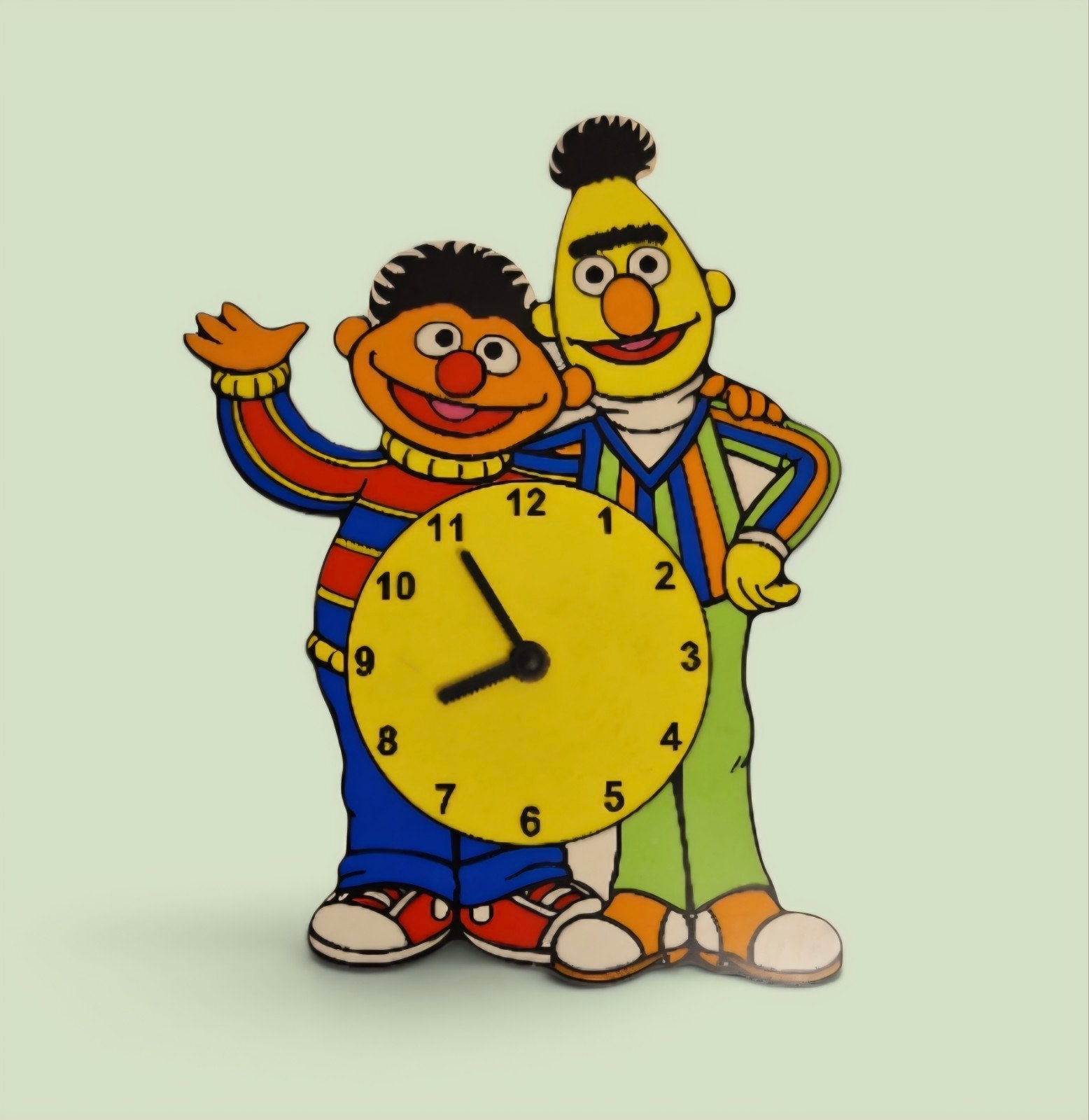 Bert en Ernie Sesamstraat klok retro klok vintage klok, Ophalen of Verzenden, Huis en Inrichting