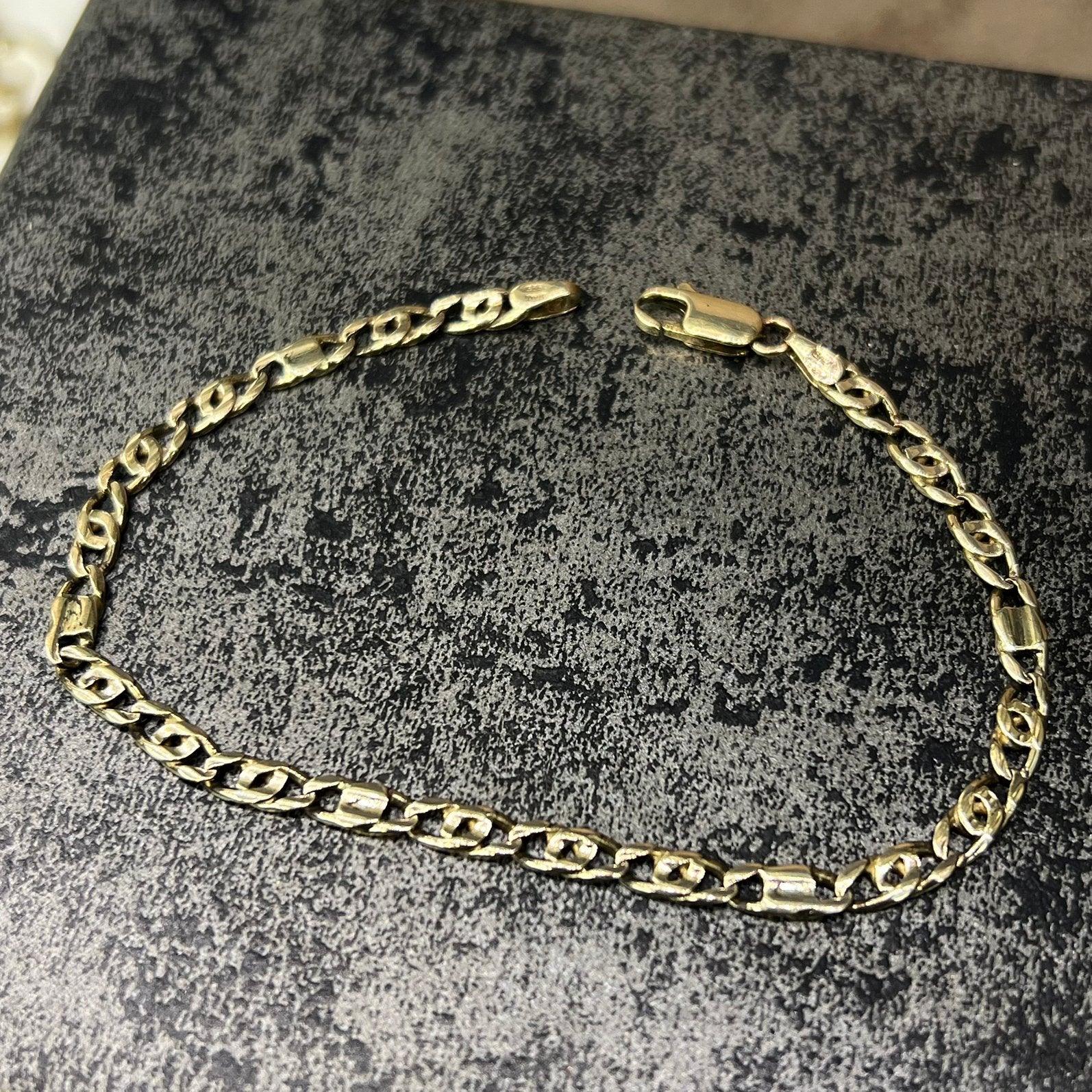 14k gouden armband valkenoog schakel massief, Sieraden, Tassen en Uiterlijk, Armbanden, Ophalen of Verzenden, Zo goed als nieuw