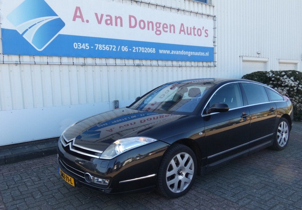Citroen C6 2.7 HDIF V6 EXCLUSIVE Automaat,Leer,Navi,Stoelver, Auto's, Citroën, Automaat, Gebruikt, C6, Zwart