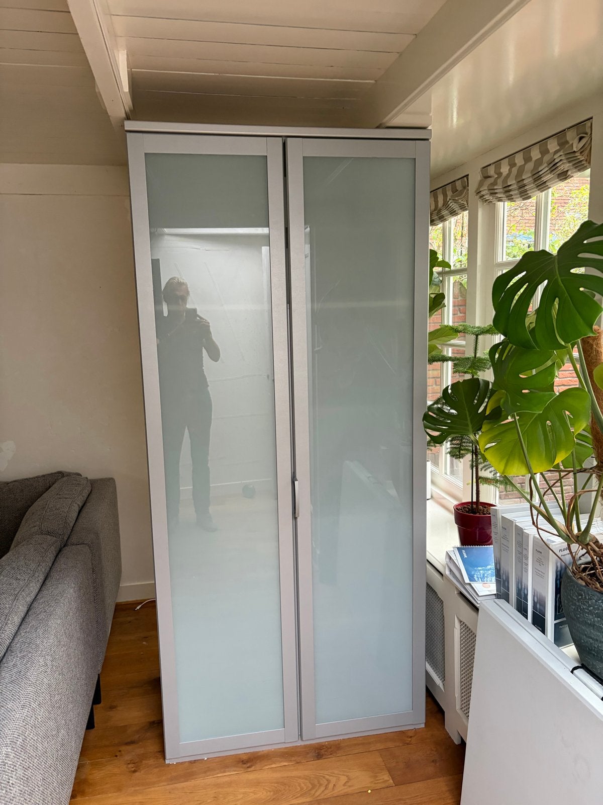 IKEA PAX kledingkast met glazen deuren, Ophalen, 200 cm of meer, 50 tot 100 cm, Glas