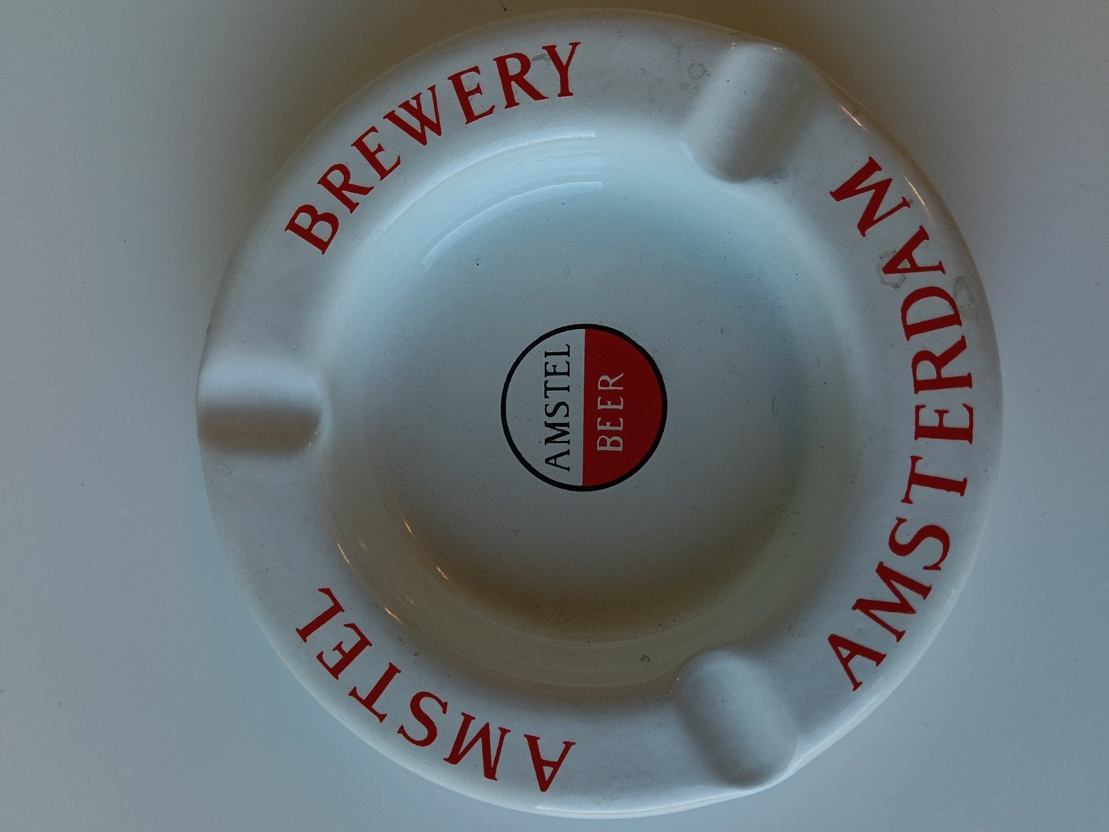 Vintage Amstel Bier Keramische Asbak (Jaren '50-'70), Ophalen of Verzenden