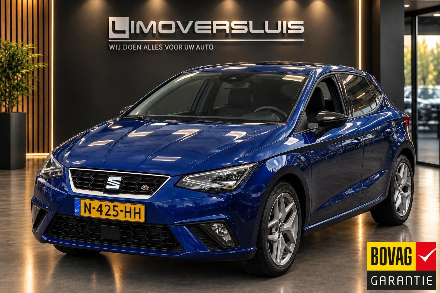 SEAT Ibiza 1.0 TSI FR Business Intense Plus Automaat | Carpl, Auto's, 1063 kg, Gebruikt, 580 kg, Blauw