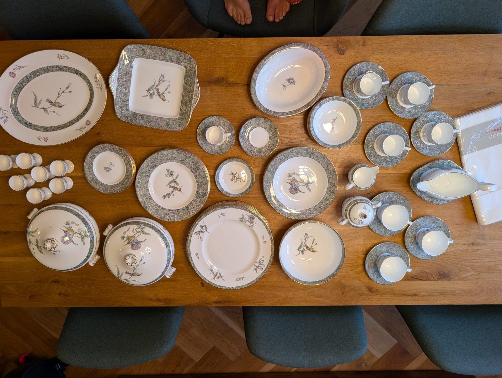 Zeldzame en Grote Collectie Wedgwood Humming Bird Servies, Huis en Inrichting, Ophalen, Klassiek, Zo goed als nieuw, Wedgwood