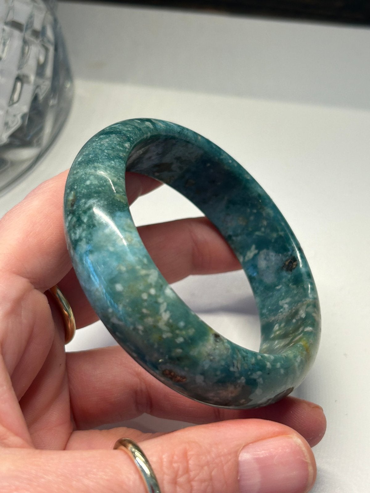 Oceaan jasper, Sieraden, Tassen en Uiterlijk, Ophalen of Verzenden, Zo goed als nieuw, Zilver