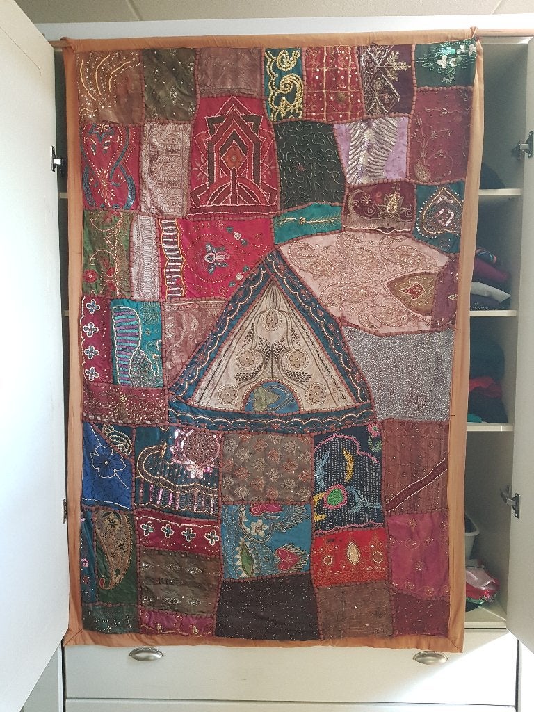 Wand doek, Huis en Inrichting, Woonaccessoires | Wanddecoraties, Zo goed als nieuw, Wandkleed, Oosters, Meerkleurig, Textiel, Handgemaakt