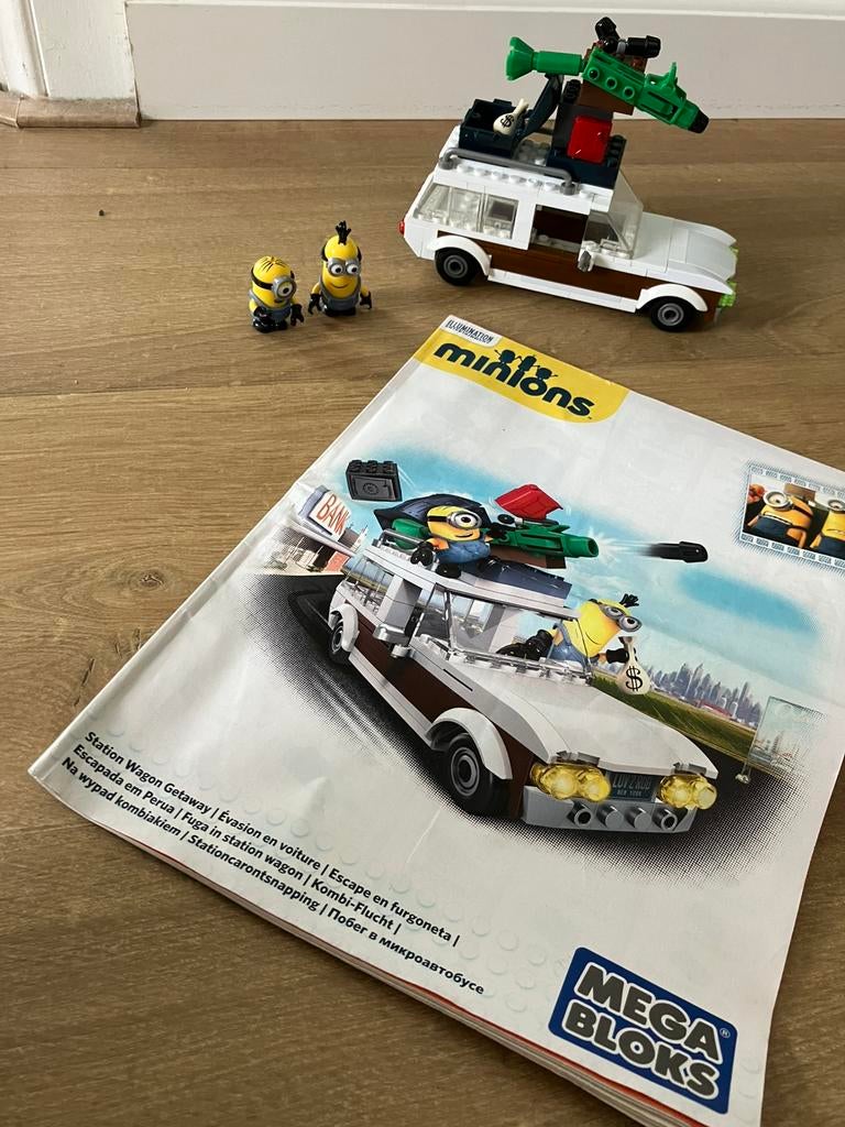 Megabloks minion stationwagen ontsnapping., Ophalen of Verzenden, Zo goed als nieuw, Megabloks