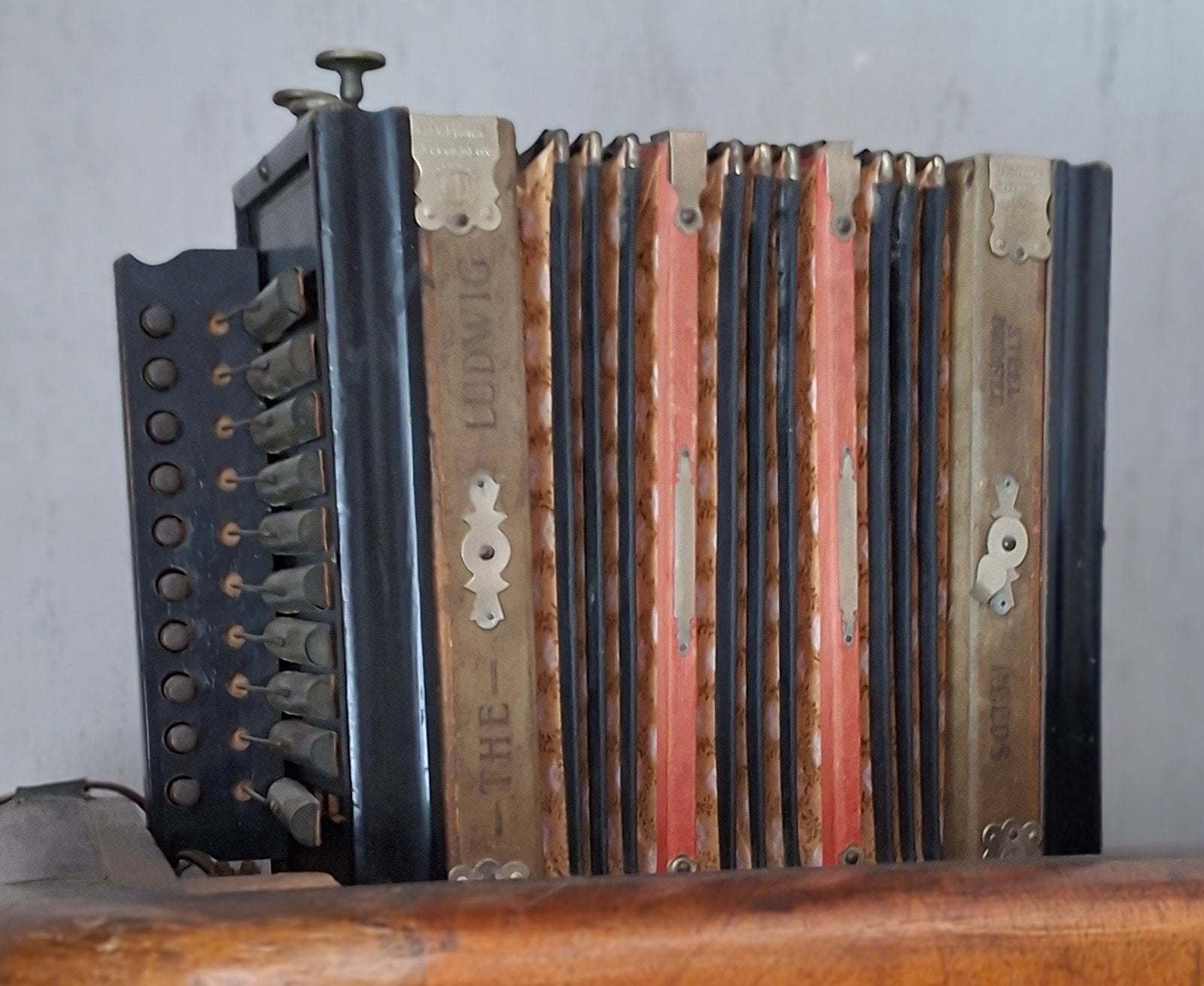 Antieke Ludwig accordeon - The Ludwig Reeds, Gebruikt, Overige formaten, Knopaccordeon, Ophalen