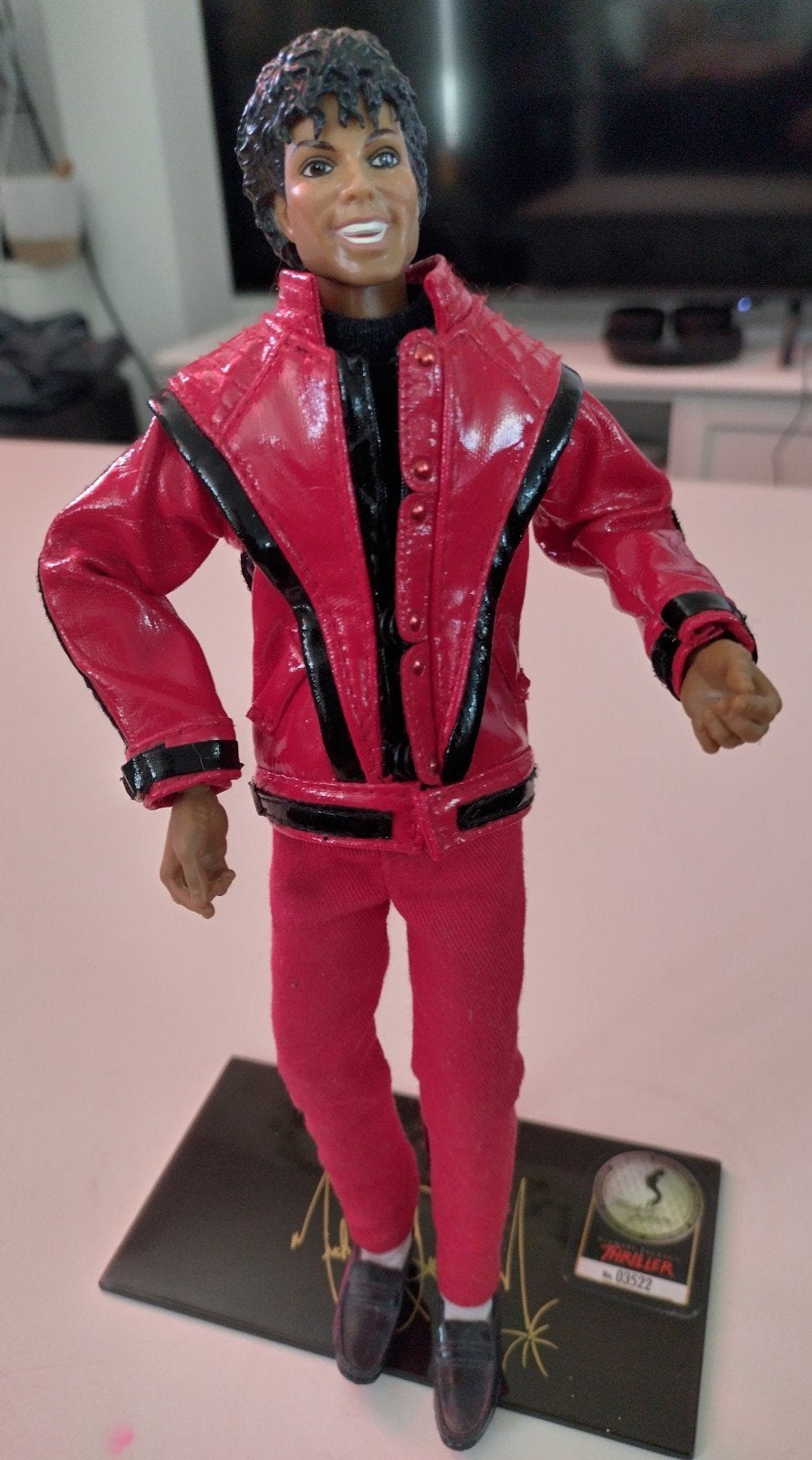 Michael Jackson Thriller Actiefiguur met Handtekening, Ophalen of Verzenden, Zo goed als nieuw