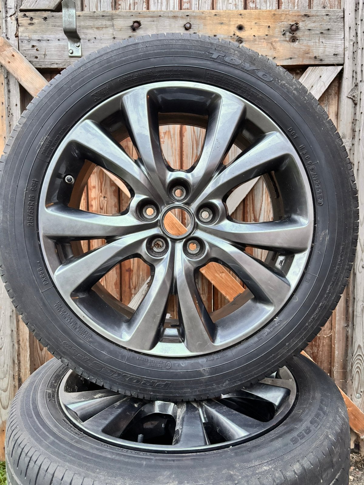 Mazda cx30 velgen 5x114,3 met zomerbanden 215/55/18, Ophalen, 18 inch, Banden en Velgen, Personenwagen