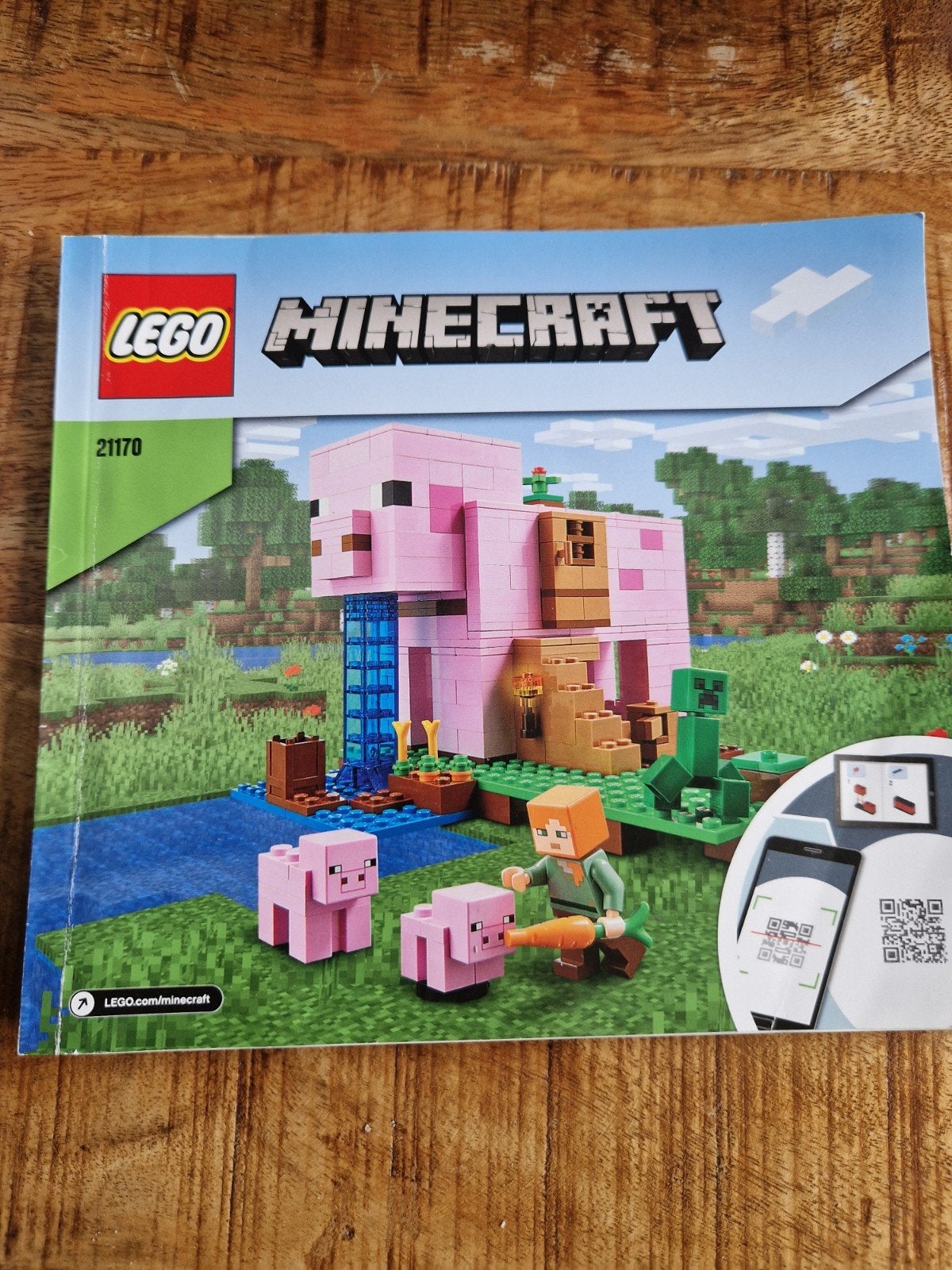 LEGO Minecraft 21170 Het Varkenshuis - Compleet en Rookvrij, Gebruikt, Minecraft, Lego, Ophalen of Verzenden