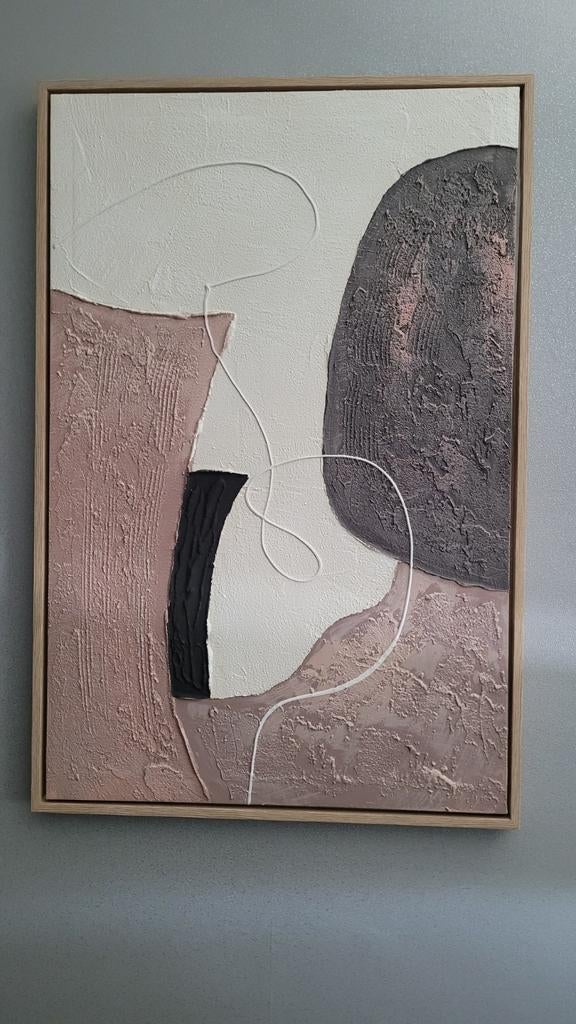 Set van 2 Abstracte Schilderijen met Textuur, Verzenden
