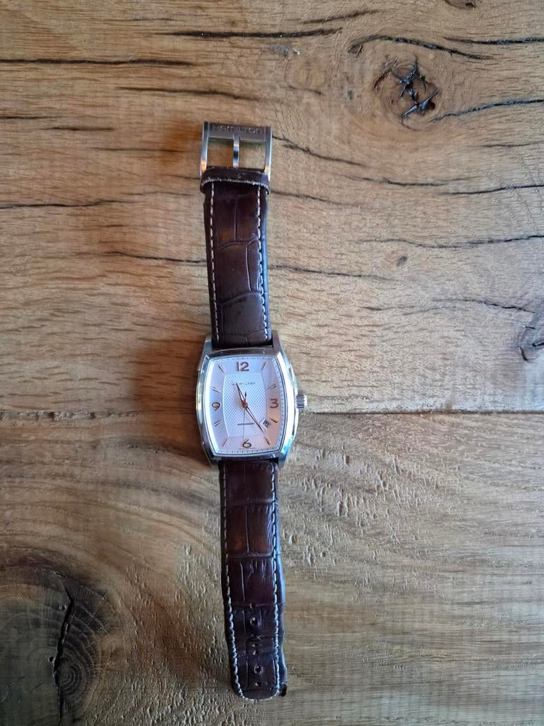 Hamilton Jazzmaster Tonnau H364150 Automatisch Herenhorloge, Overige merken, Staal, Polshorloge, Ophalen of Verzenden
