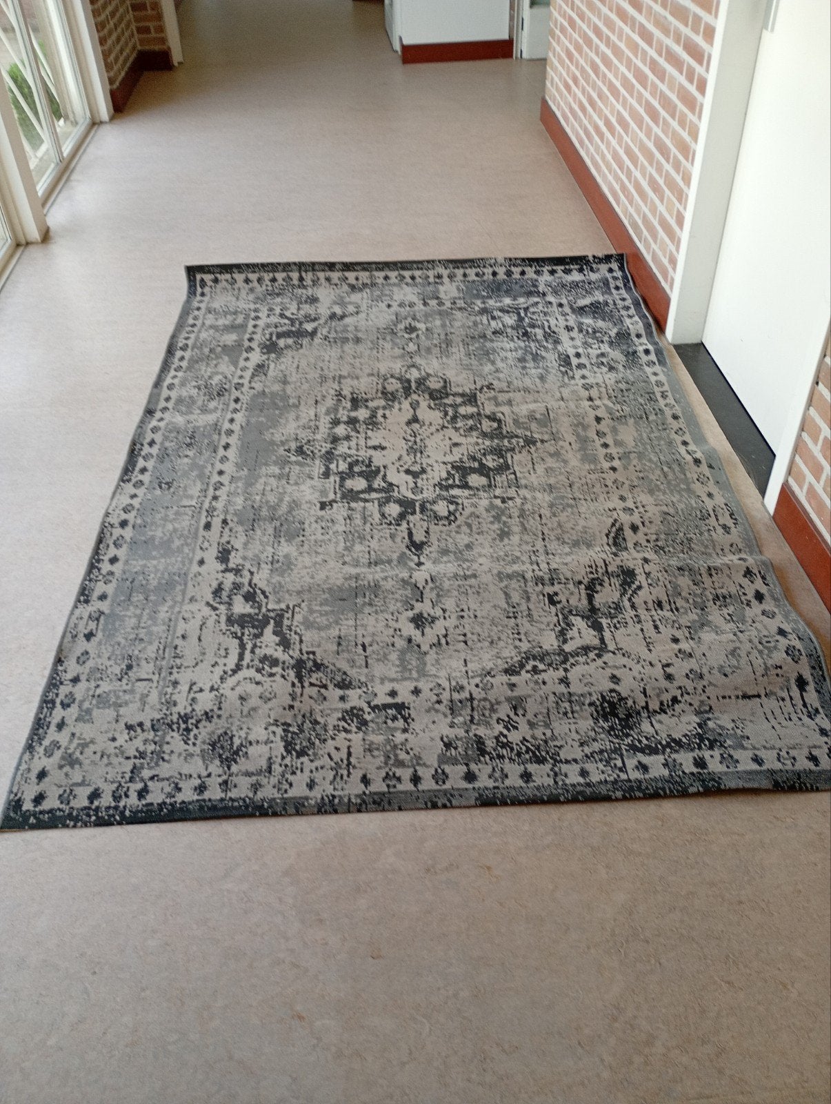 Grijs vloerkleed 160x230 cm - Zo goed als nieuw, 150 tot 200 cm, 200 cm of meer, Grijs, Ophalen of Verzenden