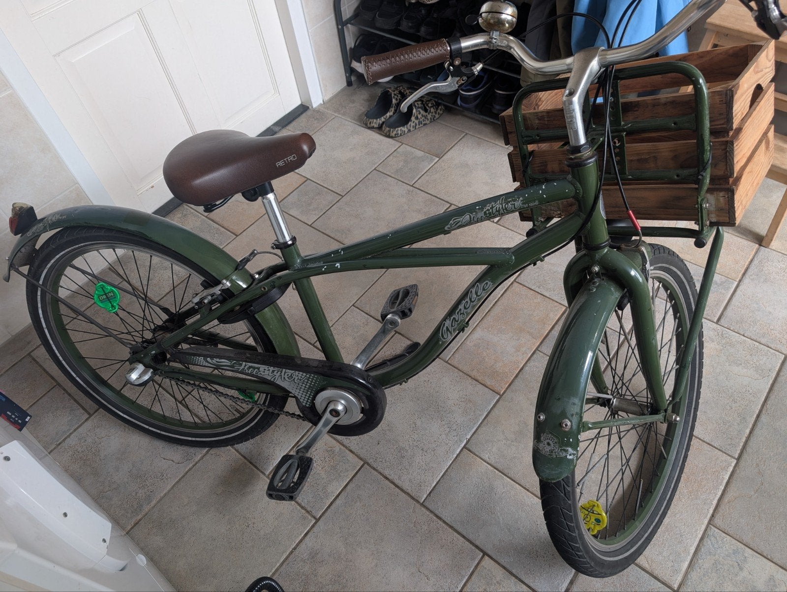 Gazelle Freestyle jongensfiets - Groen 24 inc, Ophalen, Gebruikt, Velgrem, Versnellingen