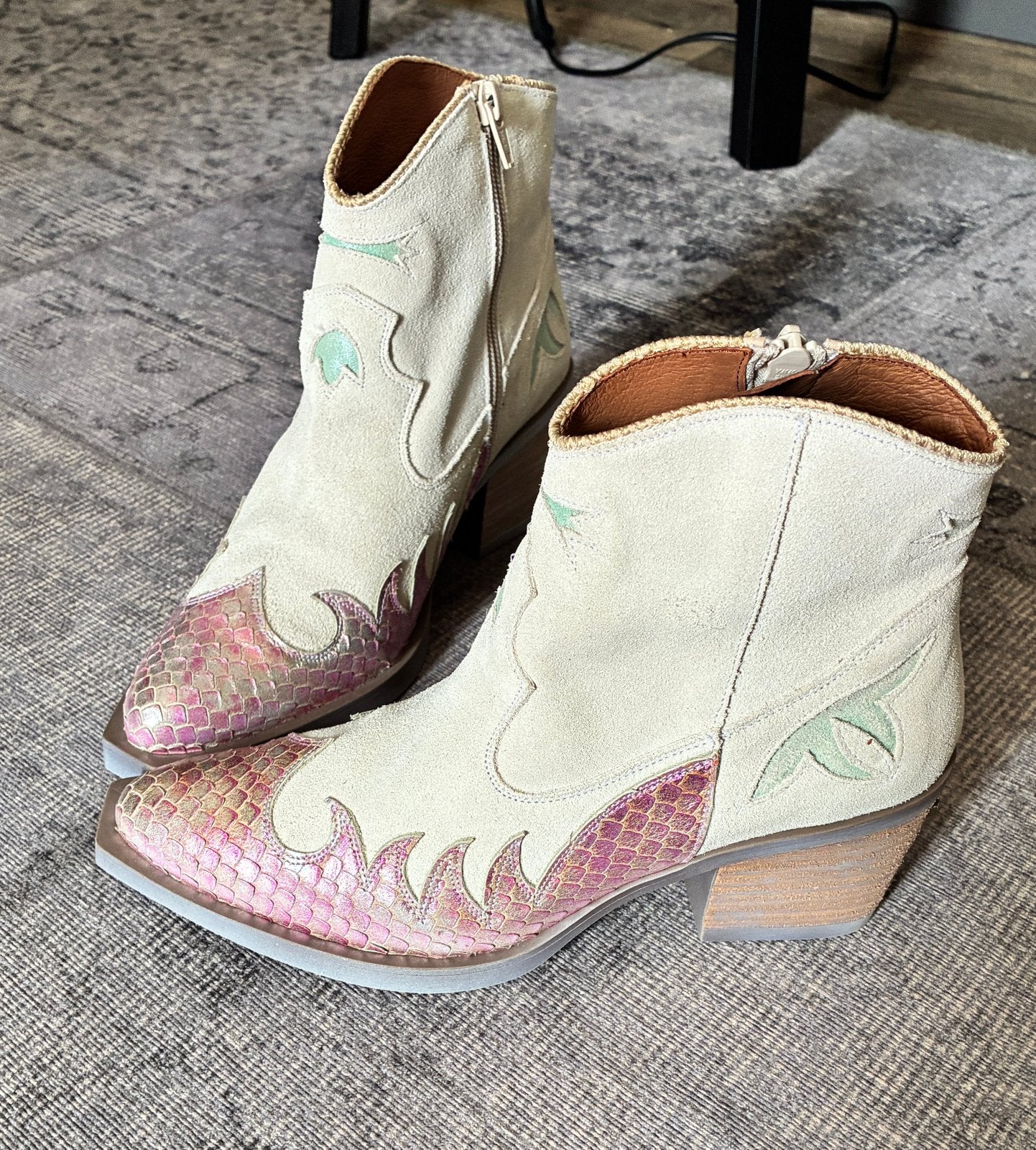Nieuw! Nemonic cowboy boots cowboylaarzen leer maat 37, Beige, Lage of Enkellaarzen, Nieuw, Ophalen of Verzenden