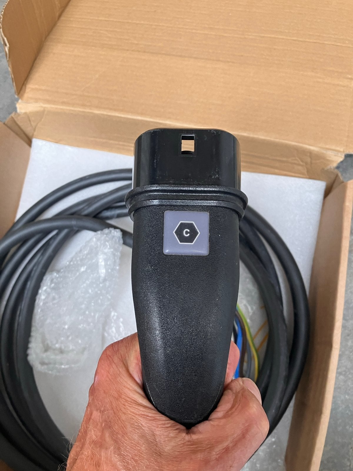 EVHUB Laadkabel Type 2 met open einde - 3,7 tot 22kW, 5m, Ophalen of Verzenden, Gebruikt, Laadkabel