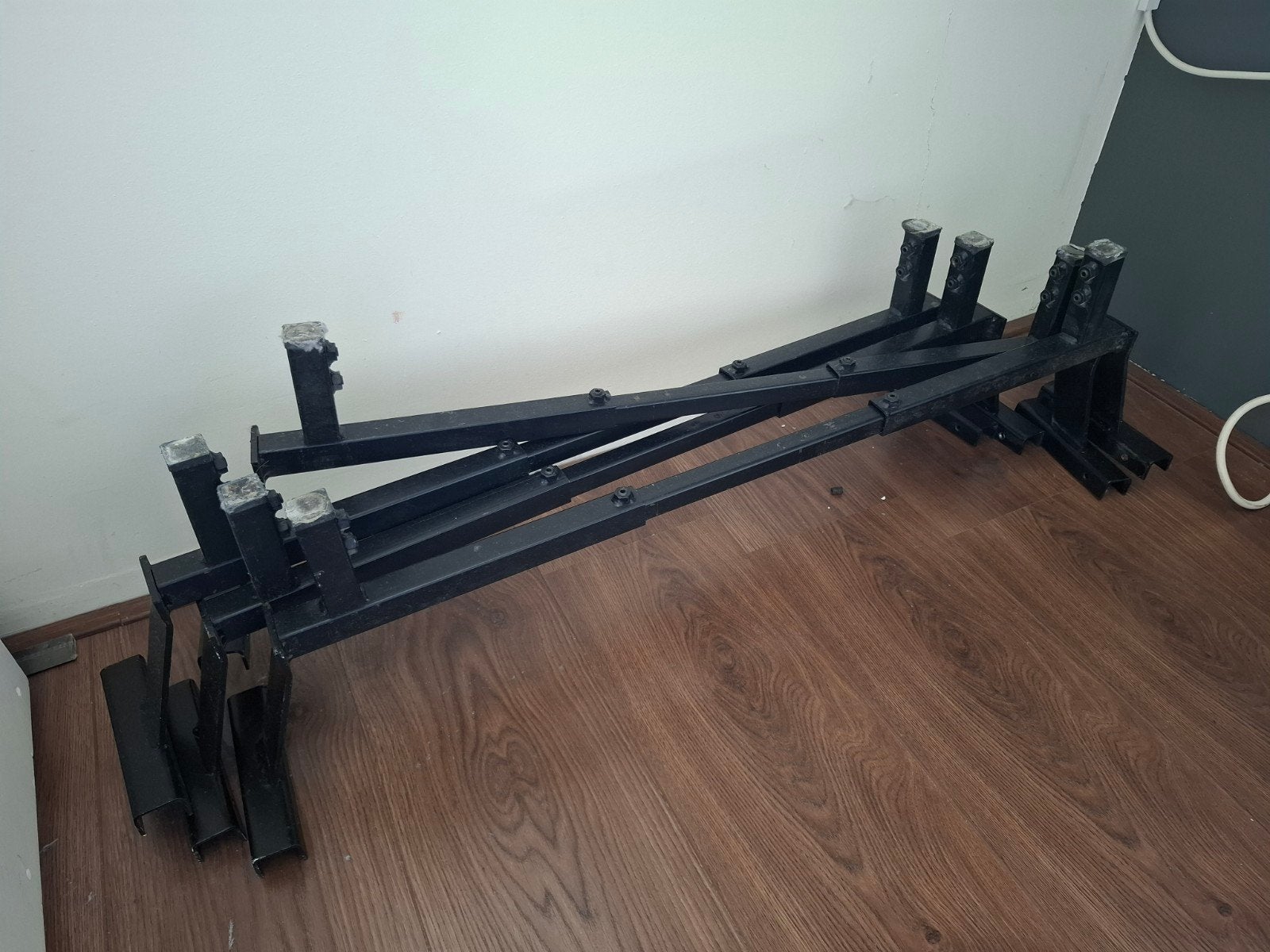 2x Onderstel bed - Zwart metalen bedframe, Ophalen, Gebruikt, 90 cm, Eenpersoons