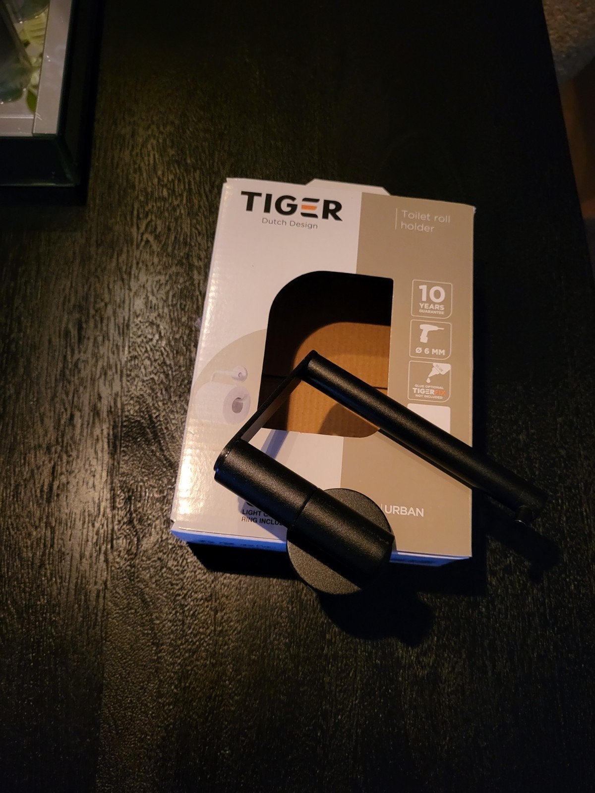Tiger Toiletrolhouder Boston in mat zwart, Ophalen, Zo goed als nieuw, Toilet