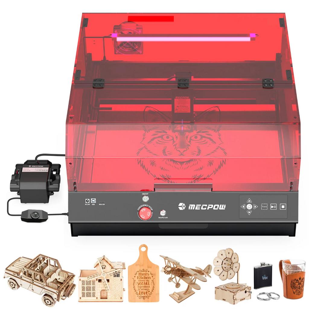 Lasergraveer- snijmachine Mexpow 22w pro., Hobby en Vrije tijd, Ophalen, Zo goed als nieuw
