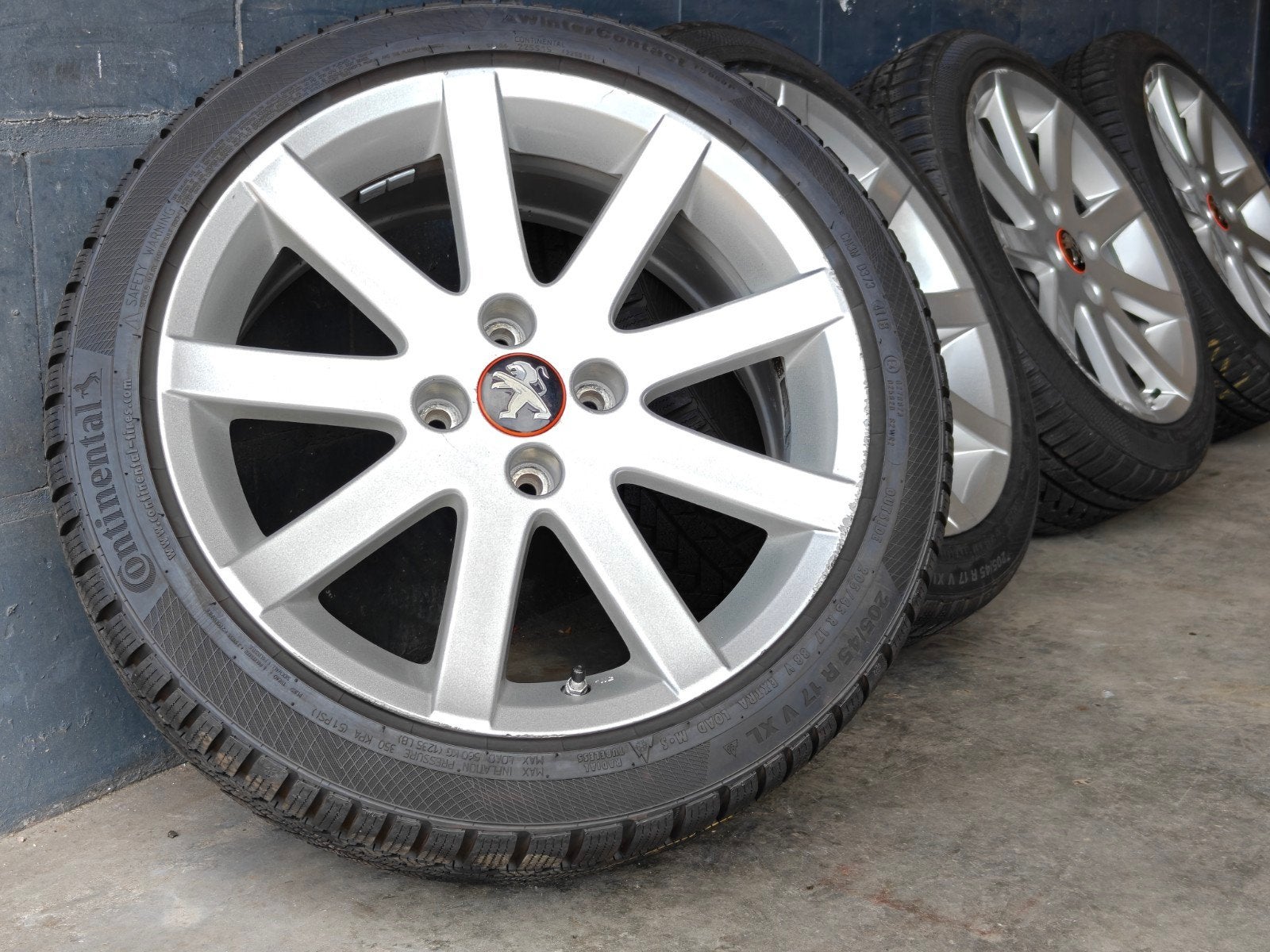 17" Originele Peugeot 206 207 Winterset Continental, Gebruikt, Banden en Velgen, Onbekend, 17 inch