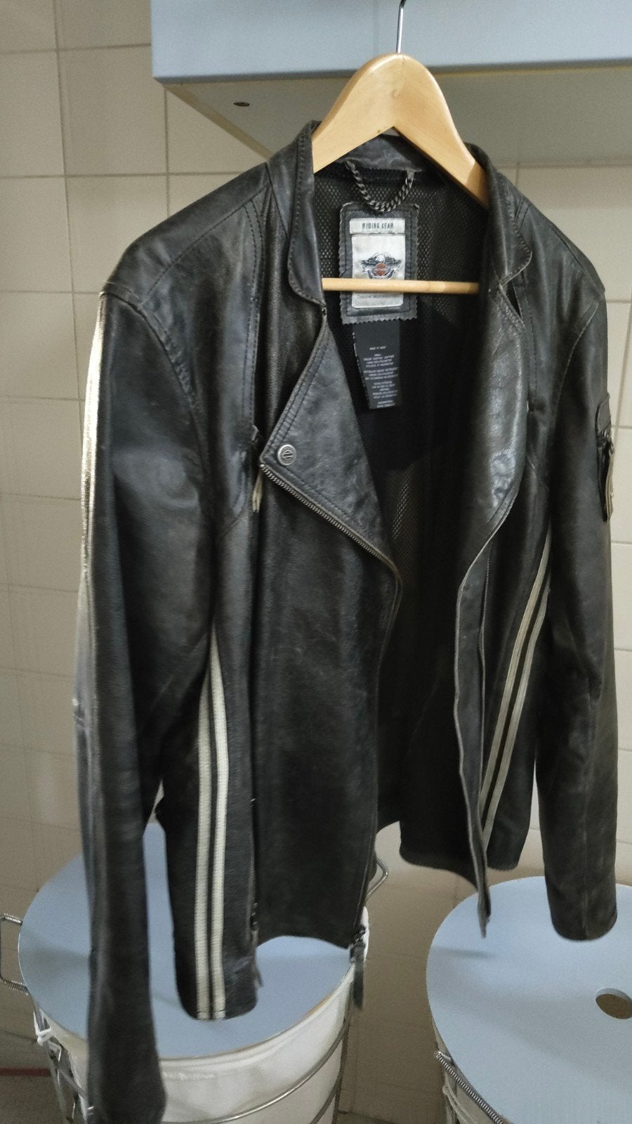 Harley Davidson Leren  Dames Motorjas - Zwart, Maat 2XL XXL, Motoren, Ophalen, Harley-Davidson, Jas | leer, Dames