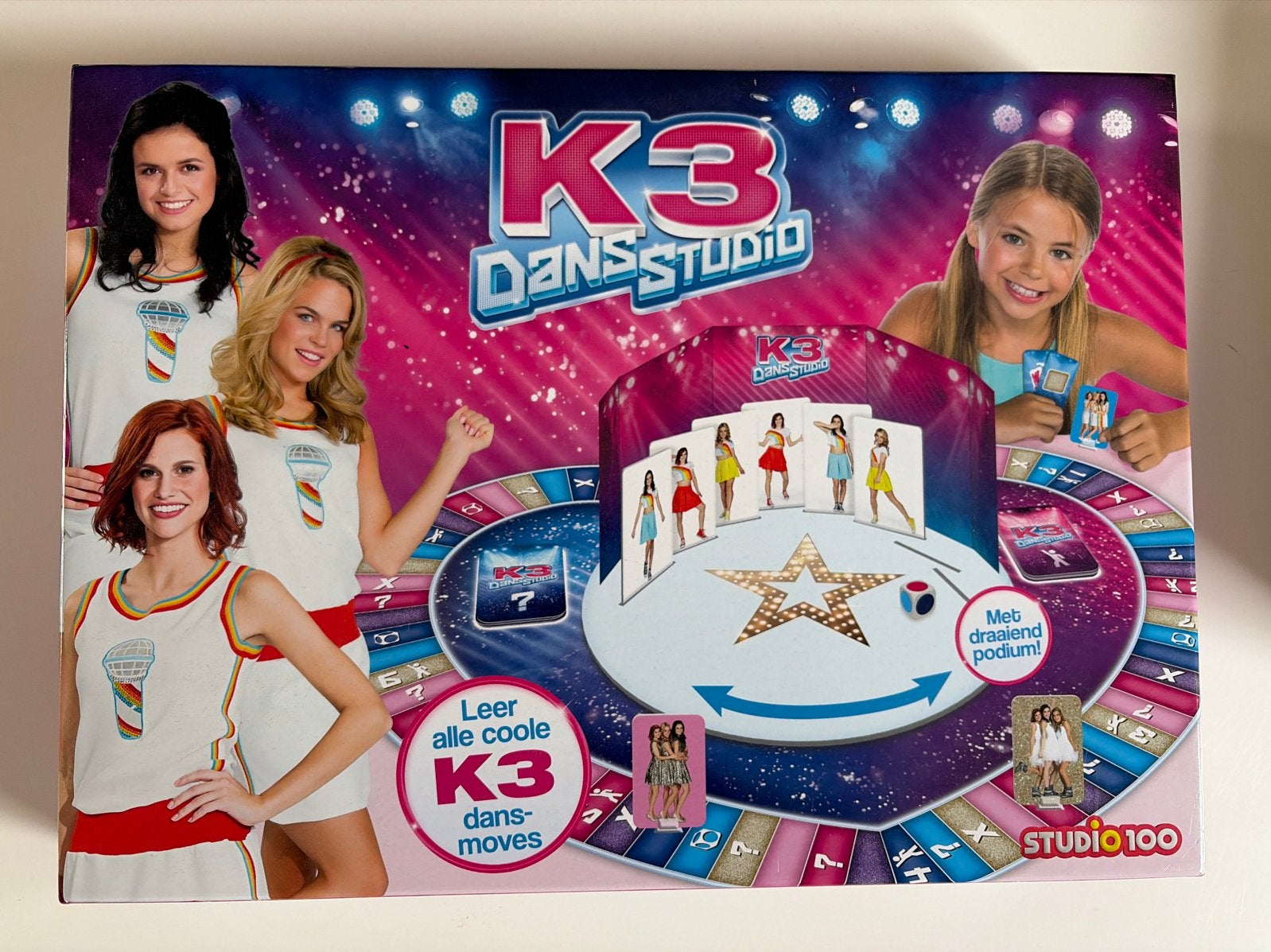 K3 Dansstudio Bordspel - Leer coole dansmoves!, Drie of vier spelers, Ophalen of Verzenden, Zo goed als nieuw