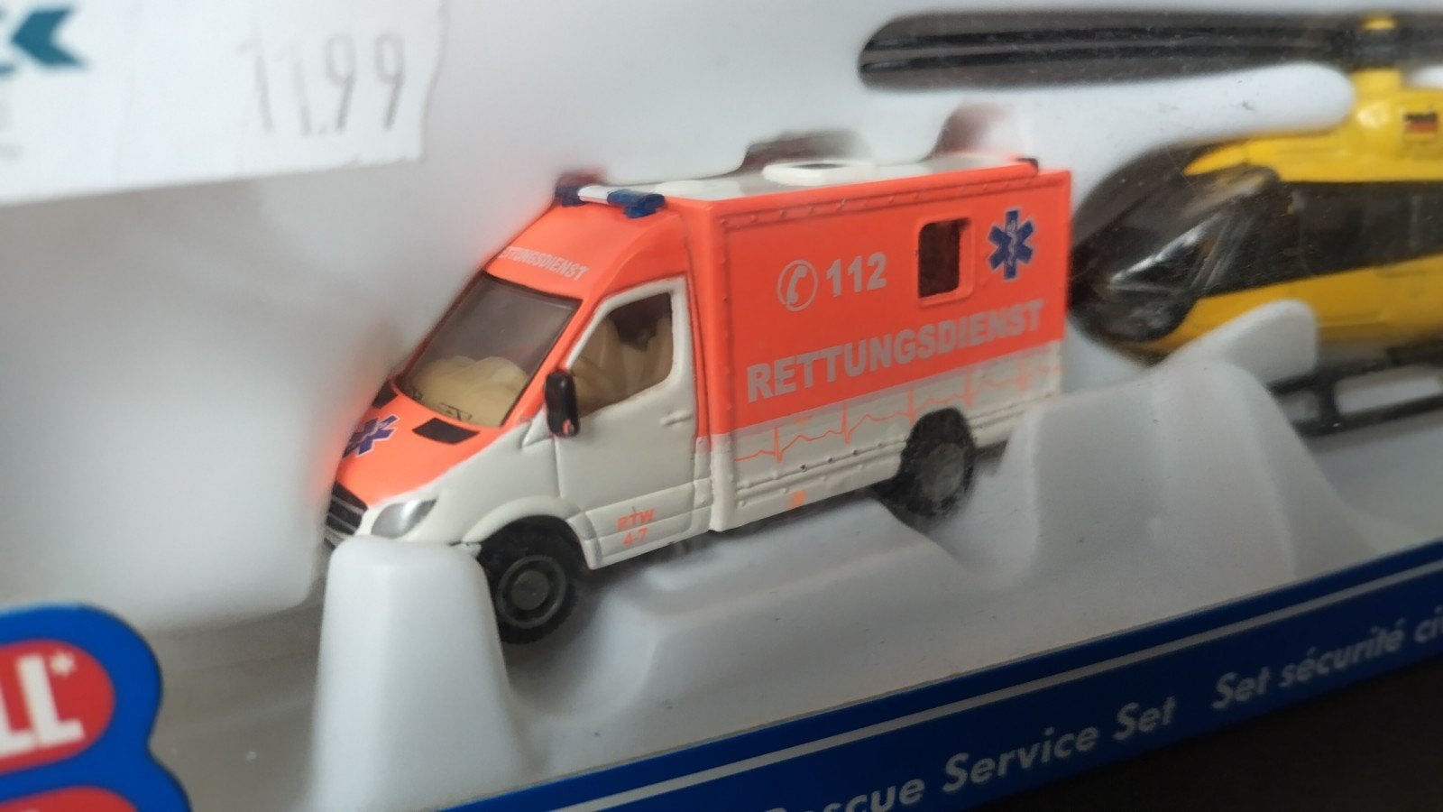 Mercedes Benz Ambulance & Heli Adac 1:87 Siku Metal Pol, Verzenden, Nieuw, Siepee, Siku