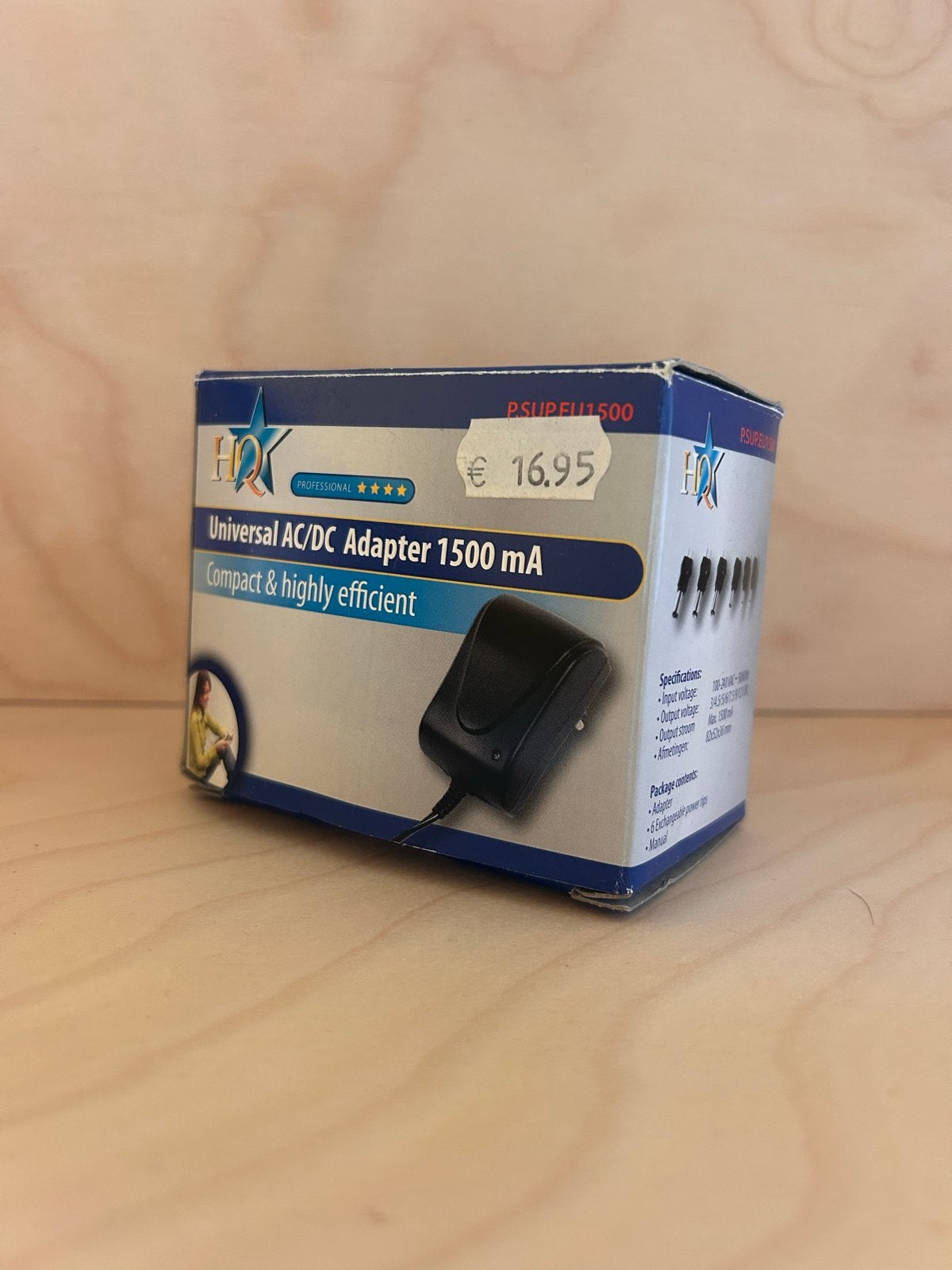 Universele AC/DC Adapter 1500mA met verschillende pluggen, Computers en Software, Pc- en Netwerkkabels, Verzenden, Nieuw