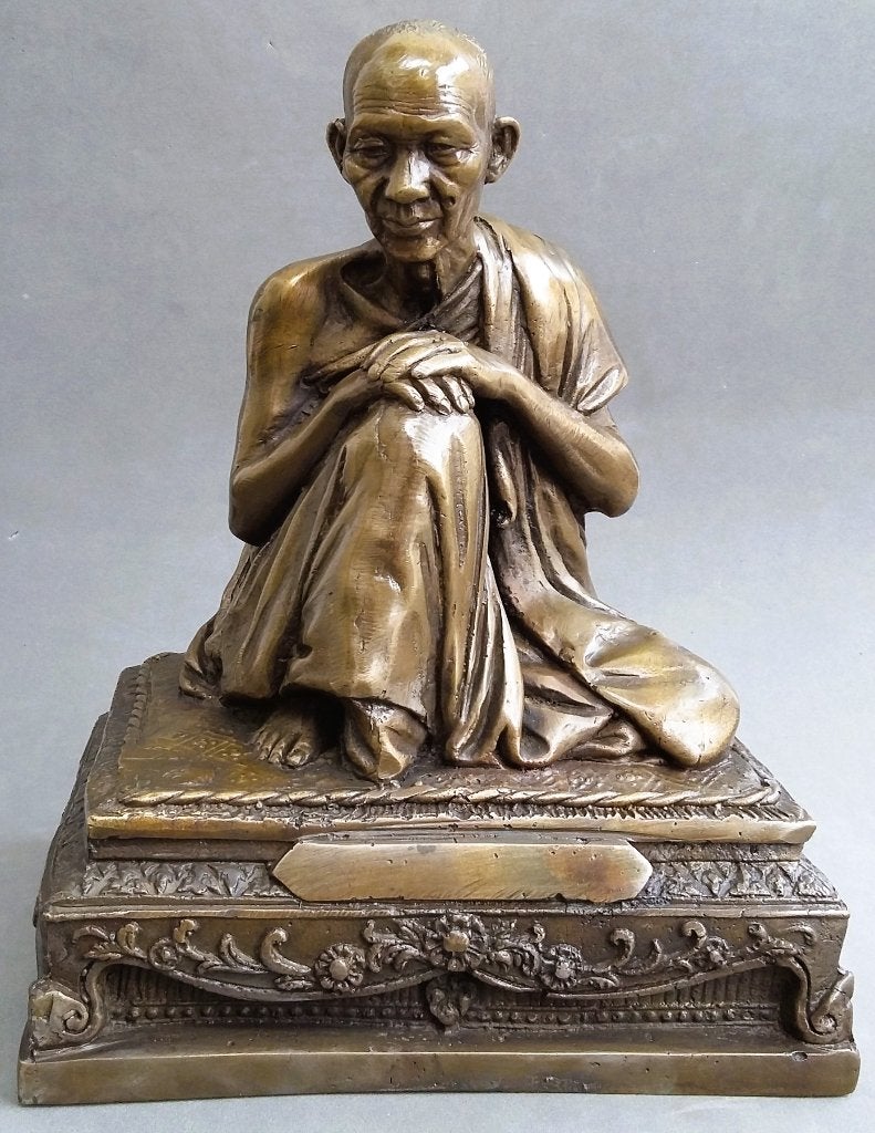 Brons Bronzen Beeld Boeddistische Monnik Bhikkhu Boeddha, Ophalen of Verzenden