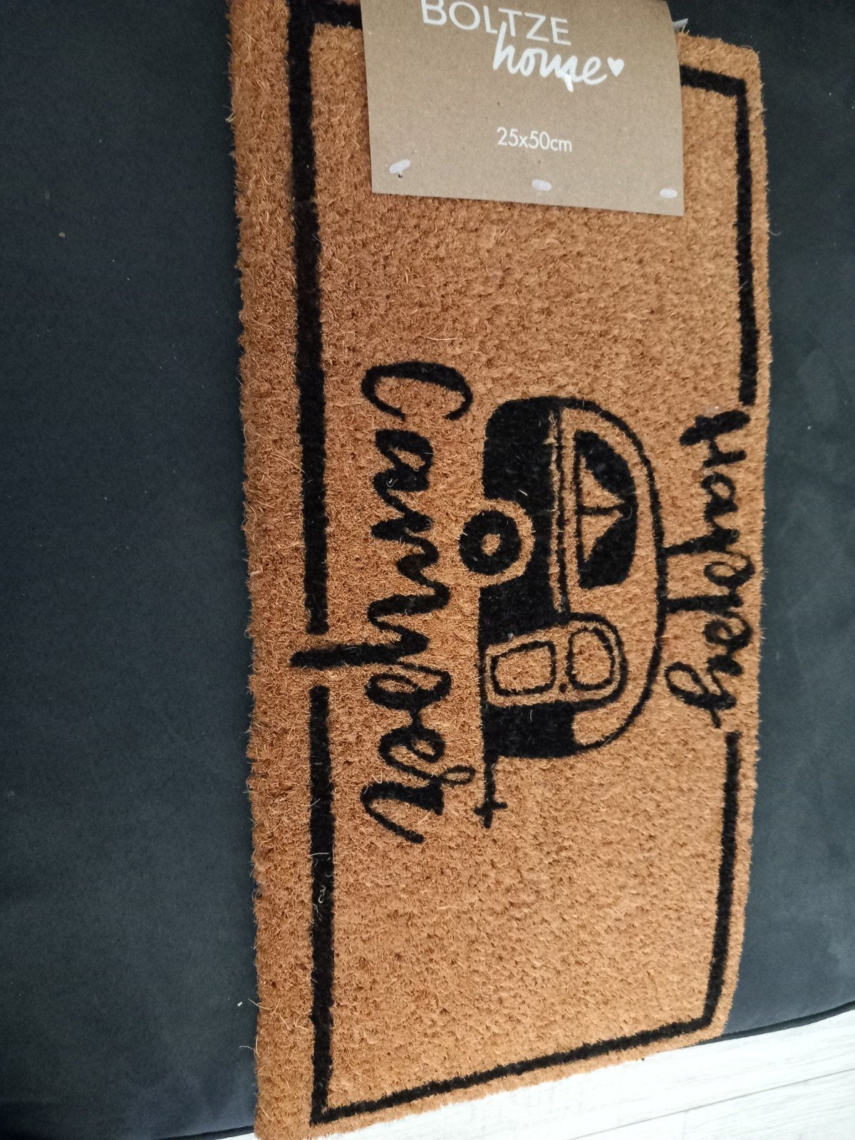 Deurmat 'Happy Camper' 25x50cm - Ideaal voor camper, Ophalen of Verzenden, Nieuw