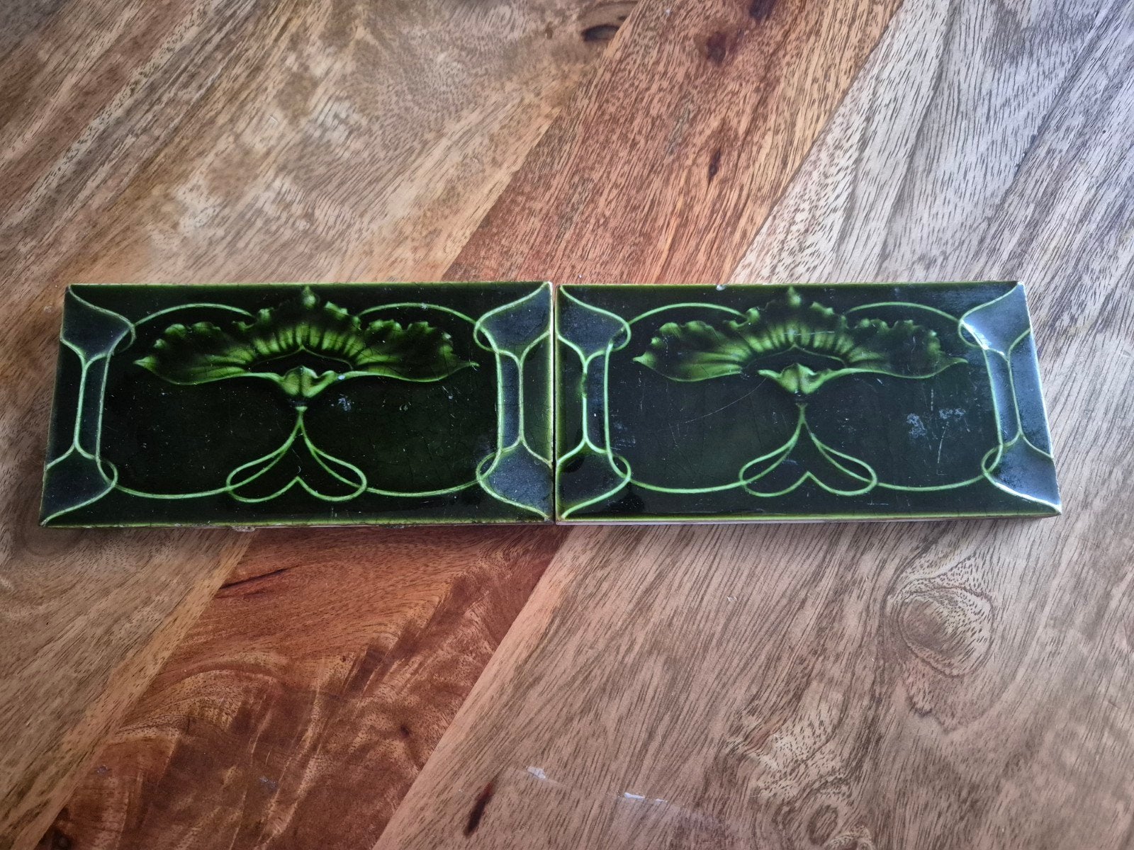 2 jugendstil tegels, Ophalen of Verzenden