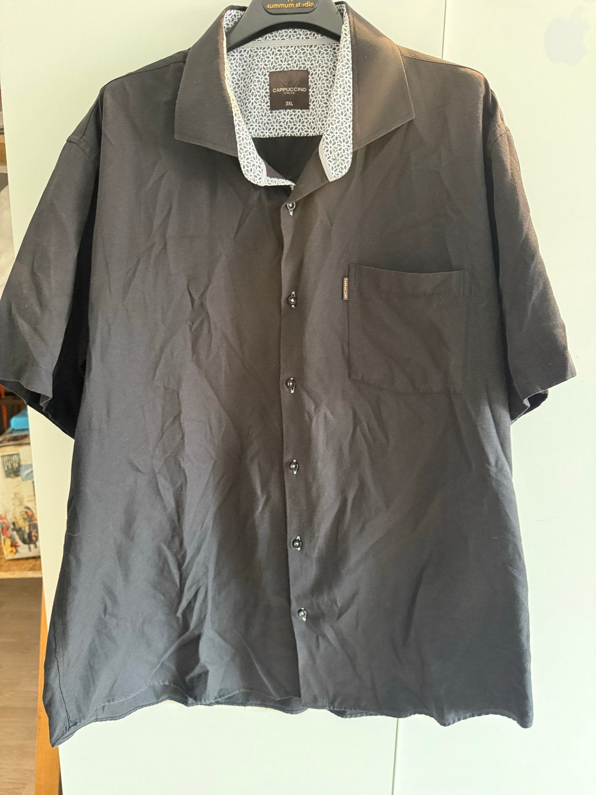 Cappuccino Italia Heren overhemd 3XL - Zo goed als nieuw, Kleding | Heren, Ophalen of Verzenden, Zo goed als nieuw, Zwart, Overige halswijdtes
