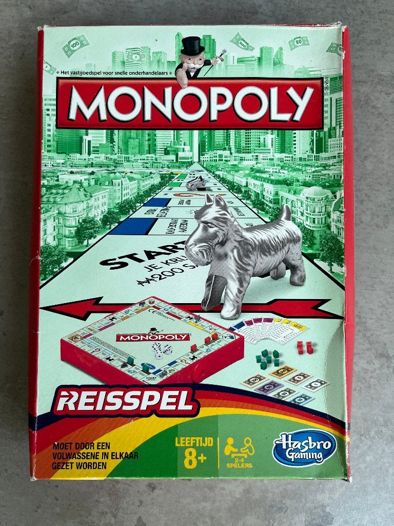 Monopoly reisspel, Gebruikt, Ophalen of Verzenden, Drie of vier spelers, Hasbro