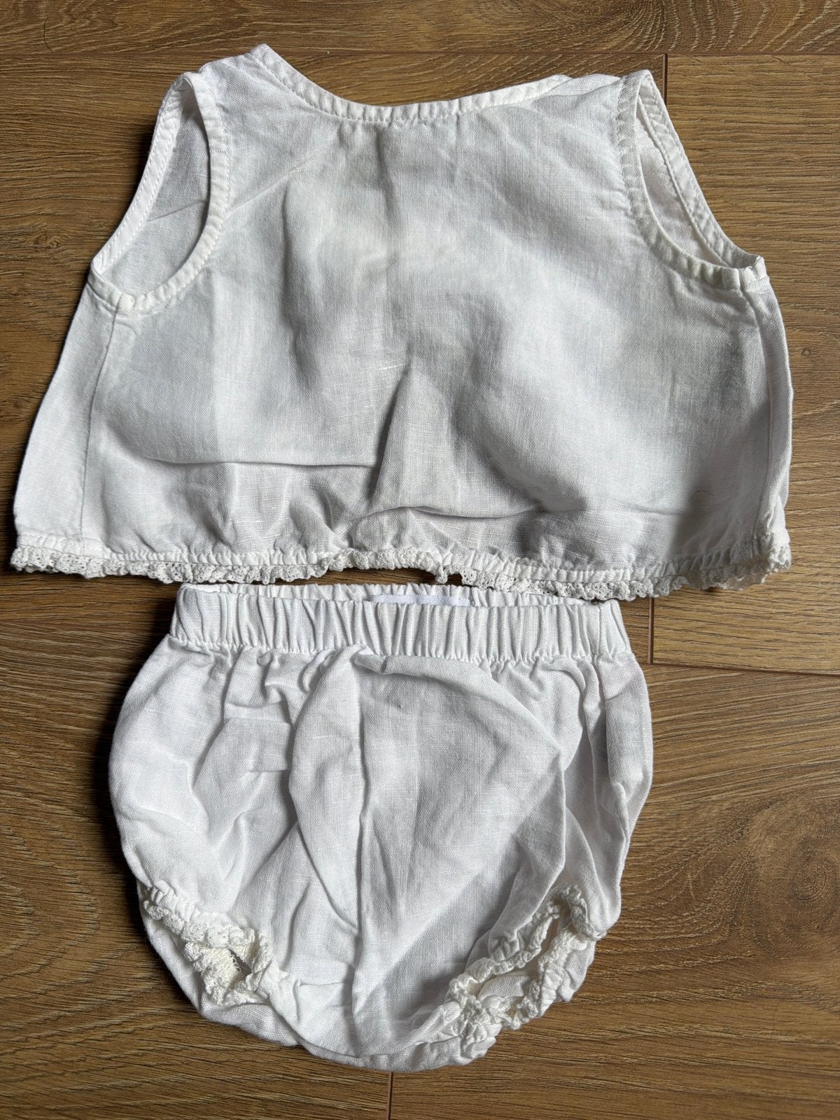 Zara baby setje wit linnen 1-3 maanden, Ophalen of Verzenden, Zo goed als nieuw, Jongetje of Meisje